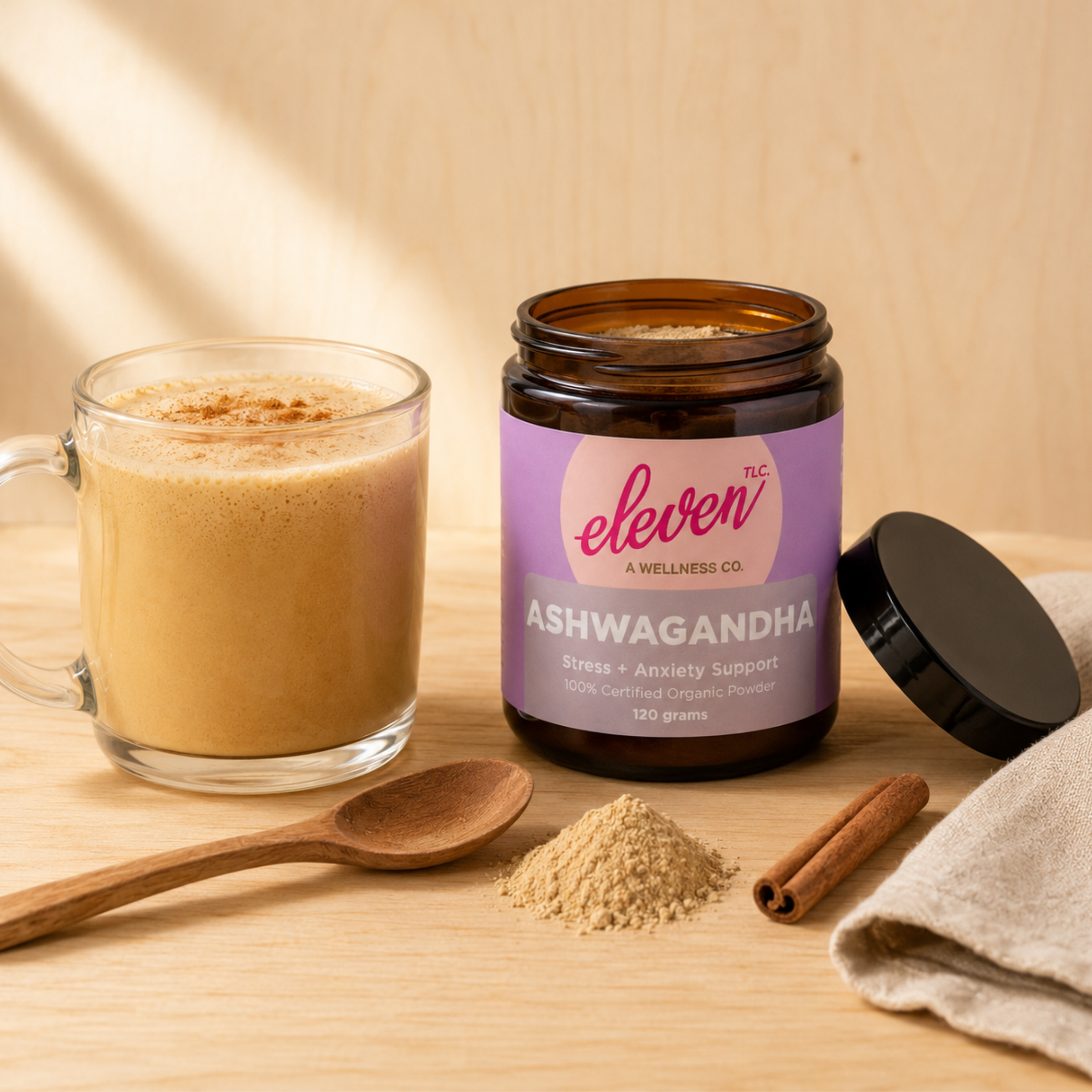 ASHWAGANDHA LIFE STYLE IMAGE FRONT / DRINK