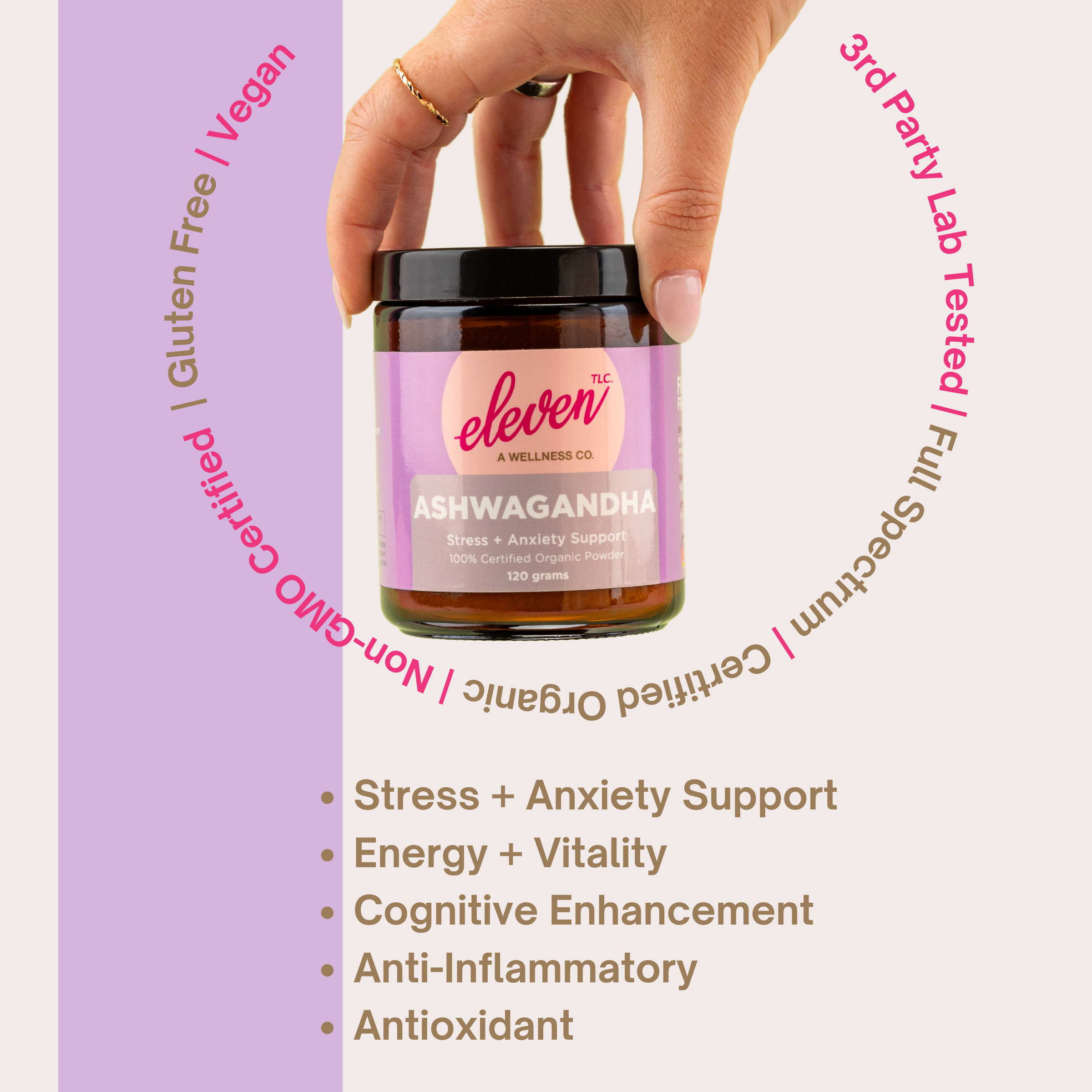 Ashwagandha Powder Organic – Full Spectrum 2000mg Per Serving | Stress, Energy, Focus