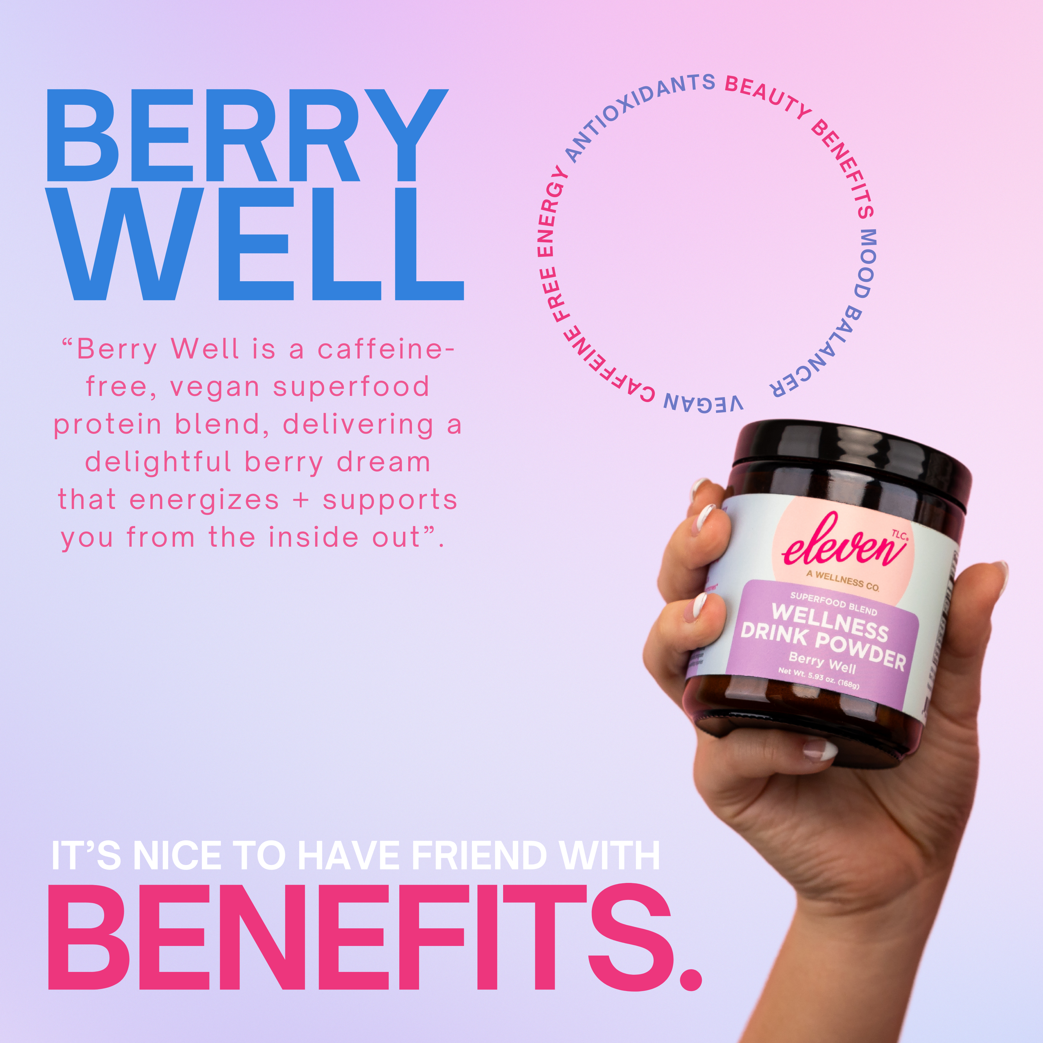 Berry Well Superfood Drink Mix - Perfect for butterfly pea lattes, spirulina lattes, and healthy instant teas.