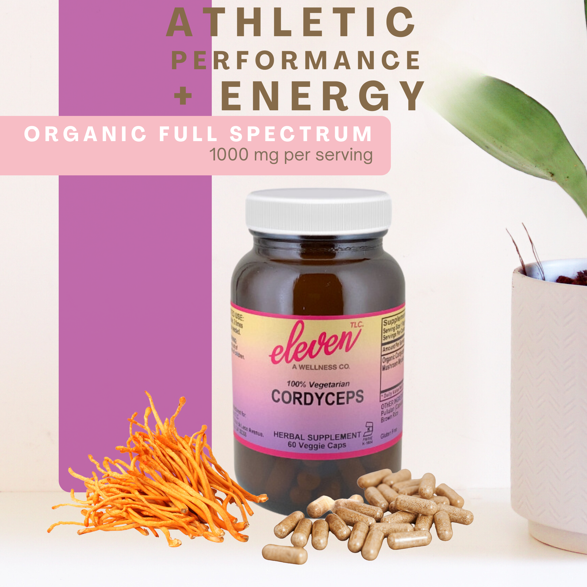Cordyceps Organic Mushroom Capsules: Energy + Performance