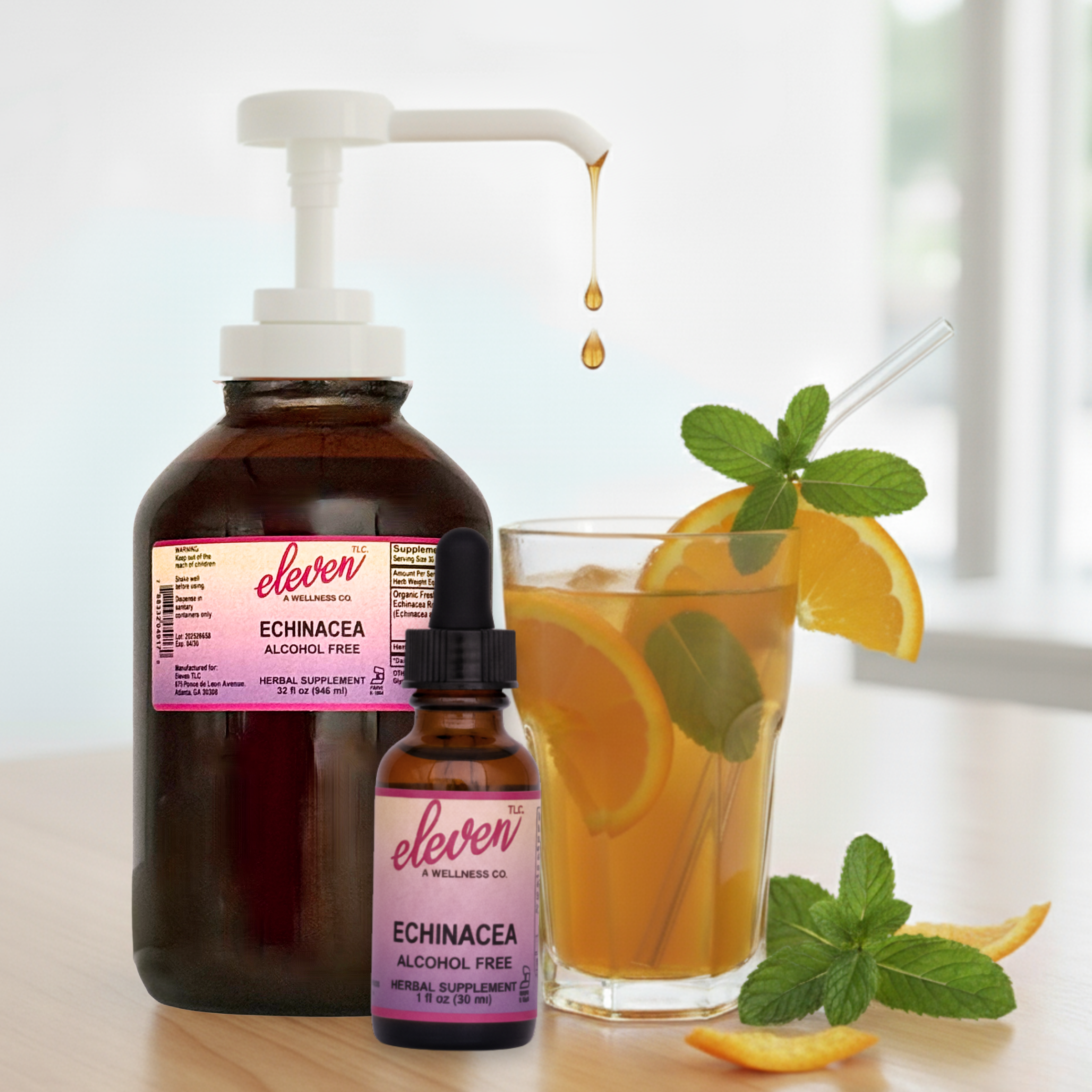 Echinacea Drops Alcohol-FreeHerbal Immune & Wellness Support, Eleven TLC