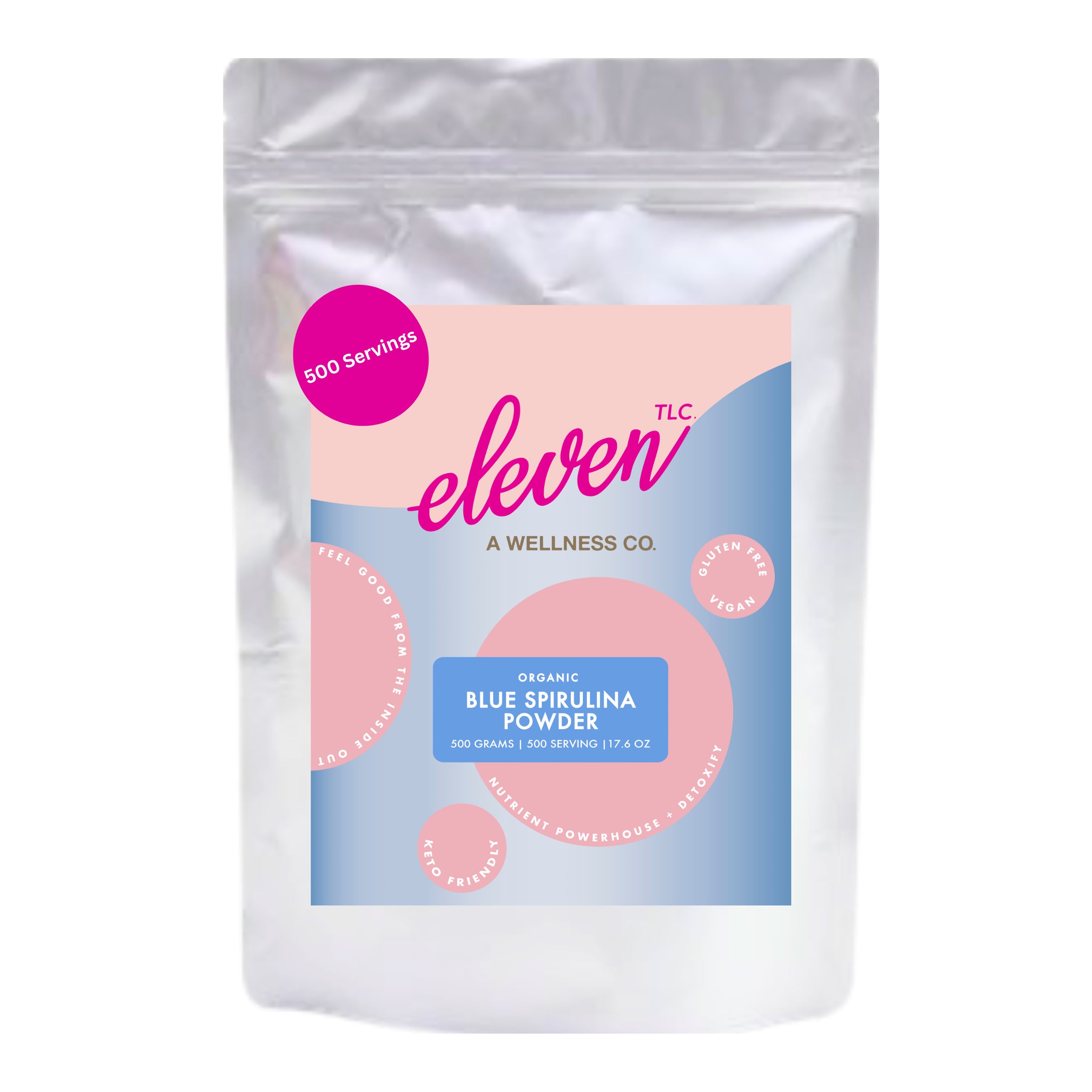 Blue Spirulina Powder – 500g Bulk Bag | Organic Vegan Superfood (approx. 500 Servings)