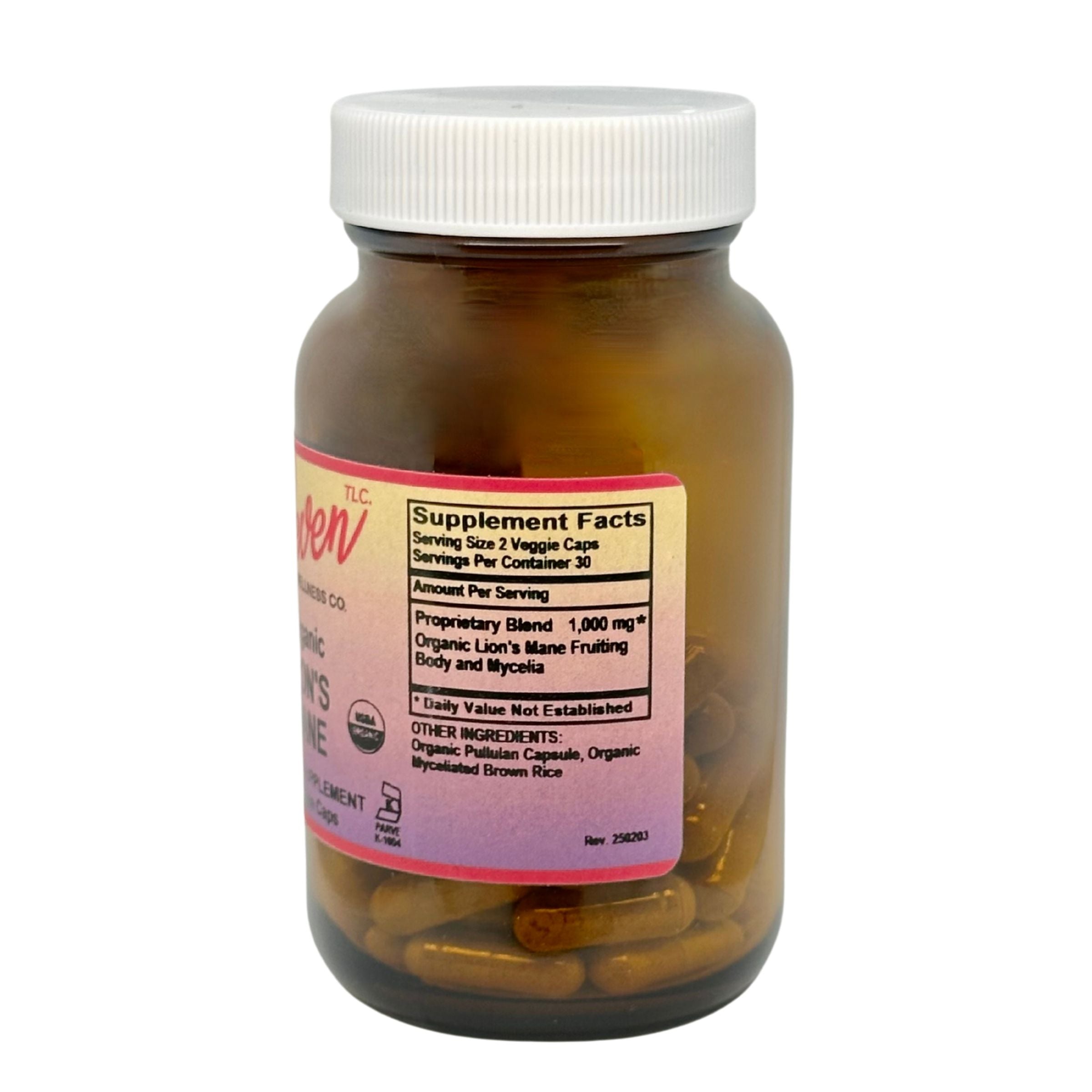 Lion's Mane Organic Mushroom Capsules | 60 Capsules