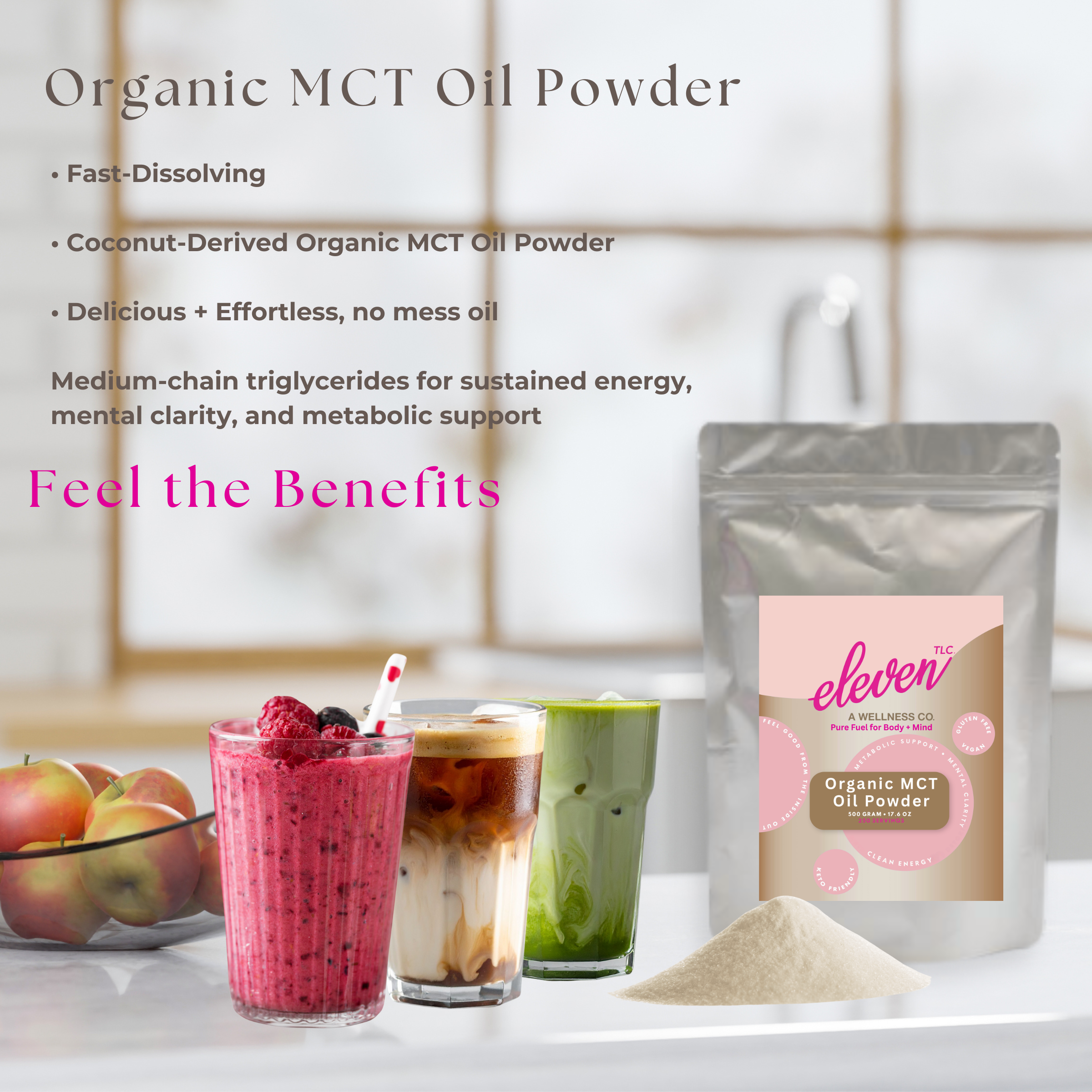 MCT Oil Powder, (Organic) 500g: The Ultimate Energy Upgrade