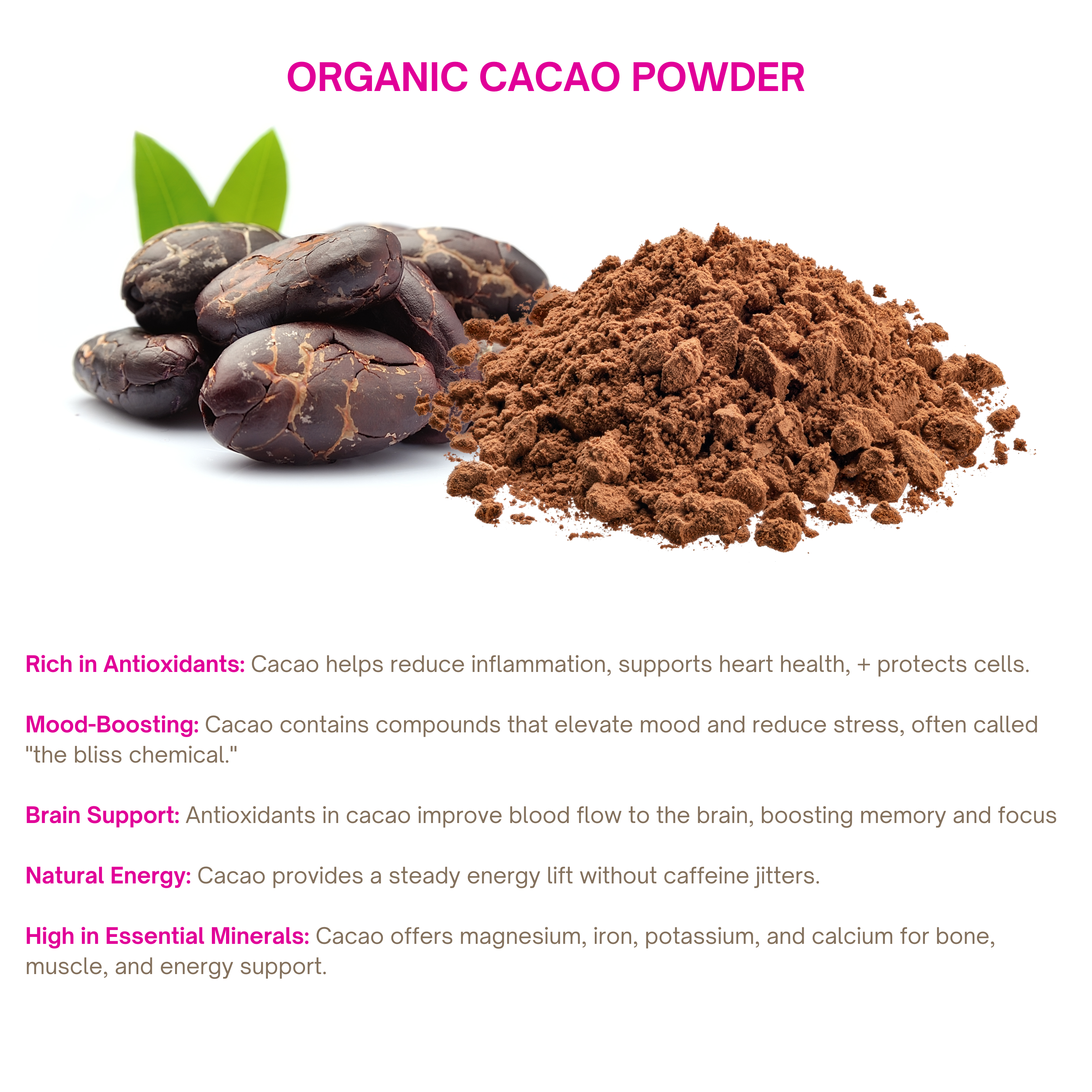 Organic Cacao SuperFood Powder 500g
