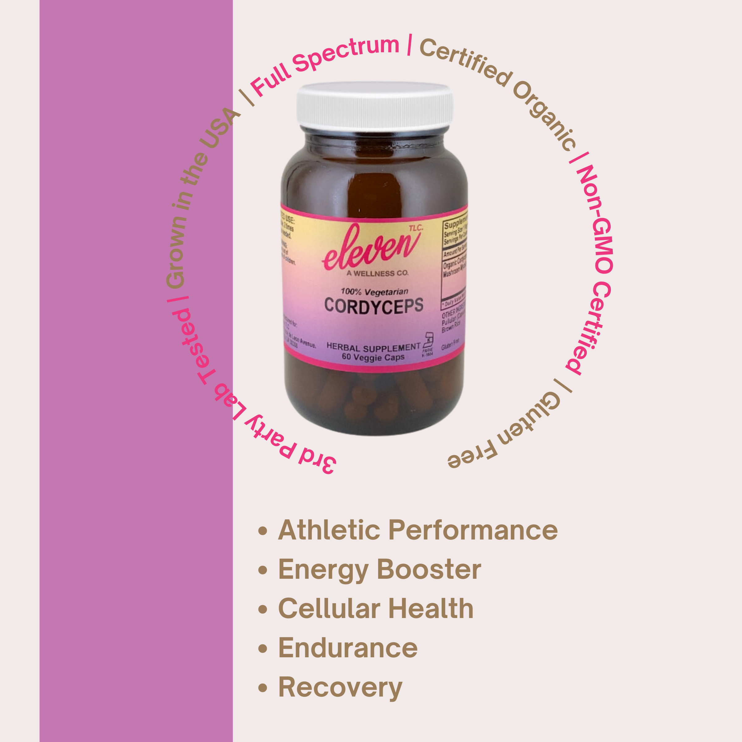 Cordyceps Organic Mushroom Capsules: Energy + Performance