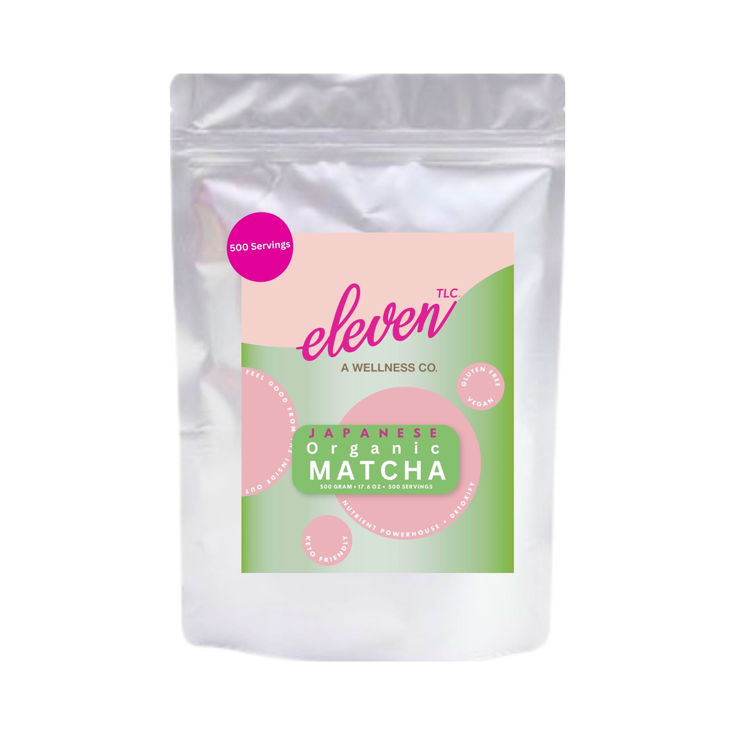 Premium Organic Culinary Japanese Matcha Powder — 500g (17.6 oz) ~500 Servings | Resealable Bag | Food Service Ready