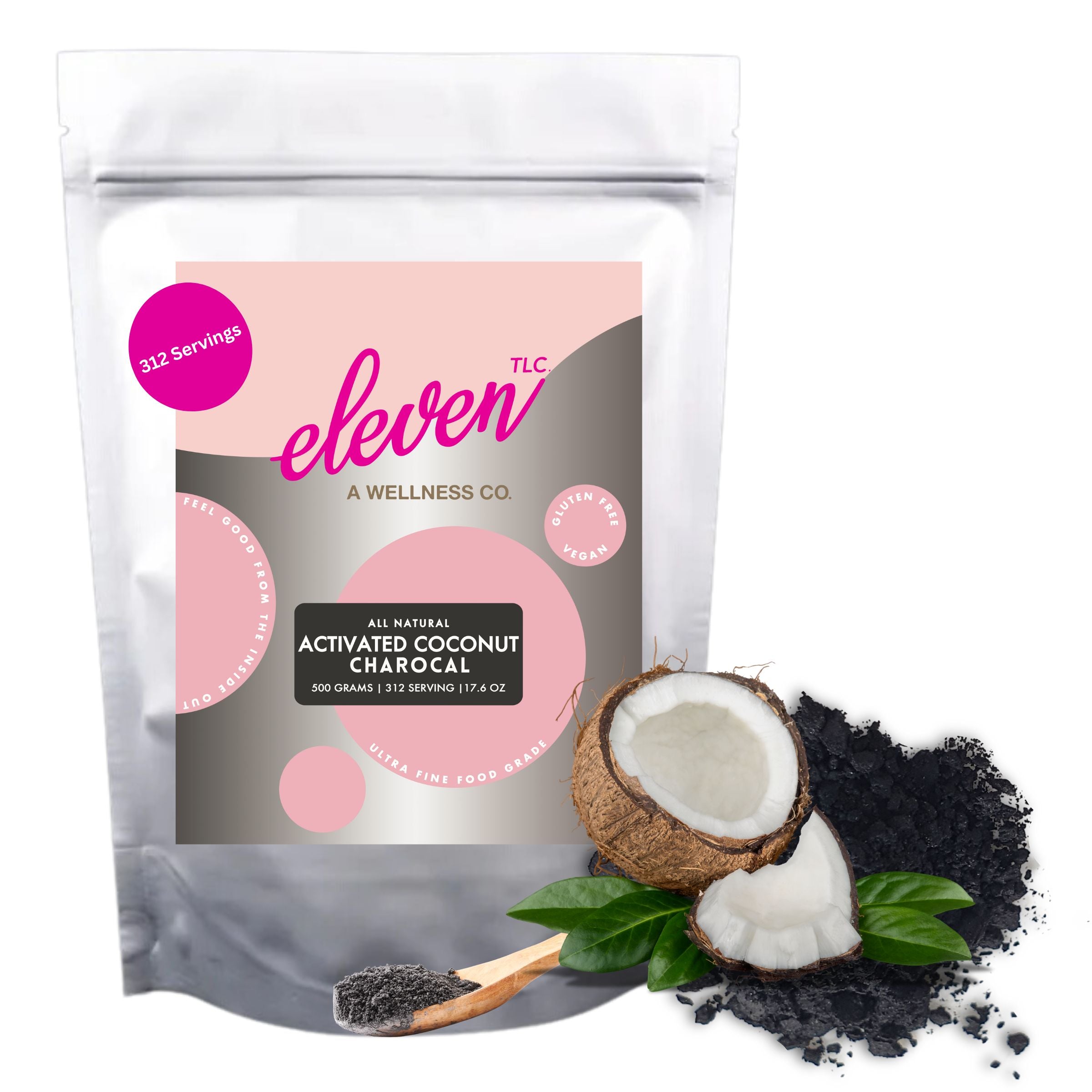 Activated Coconut Charcoal Powder for Detox, Skincare, & Oral Care – Food Grade