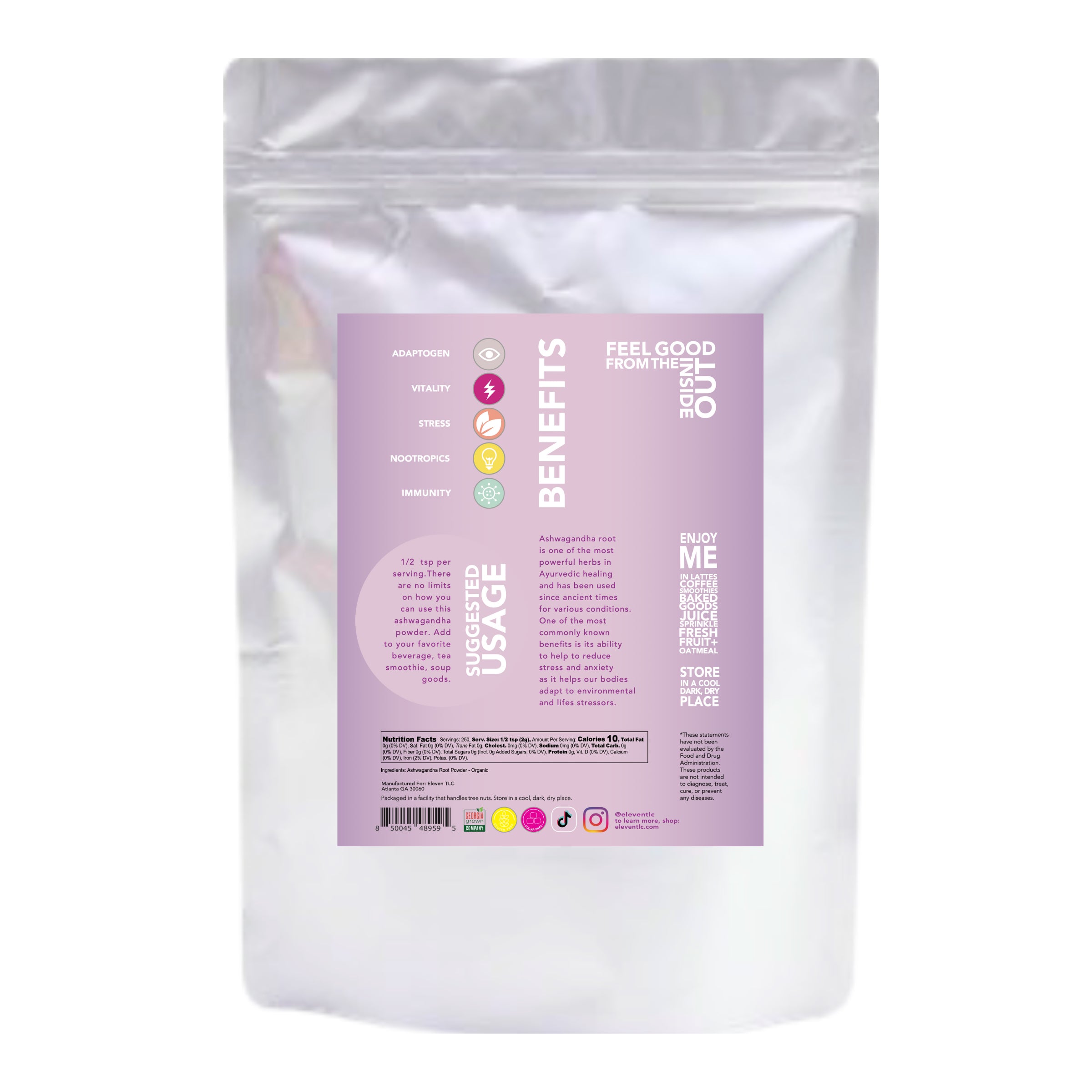 Ashwagandha Full Spectrum Organic Powder 500g