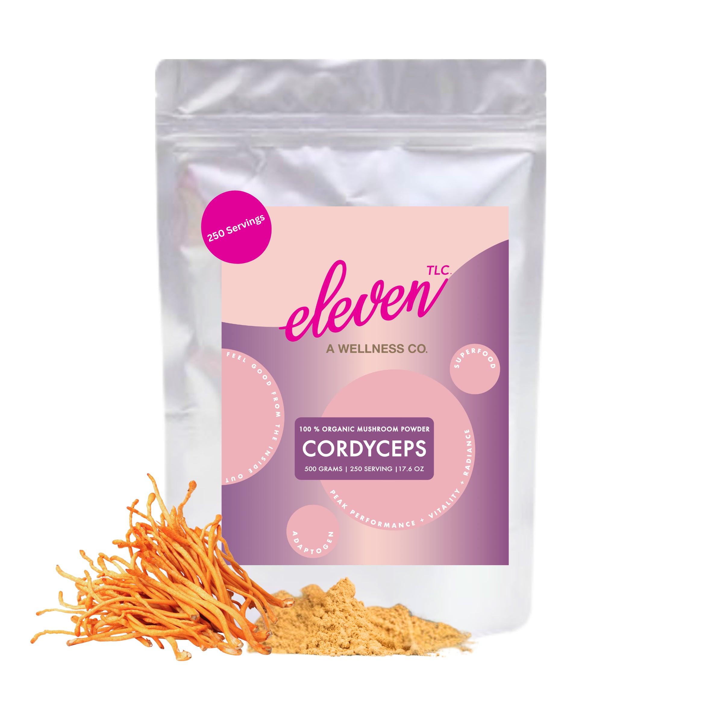 Cordyceps Organic Superfood Powder (500 Grams) 250 Servings