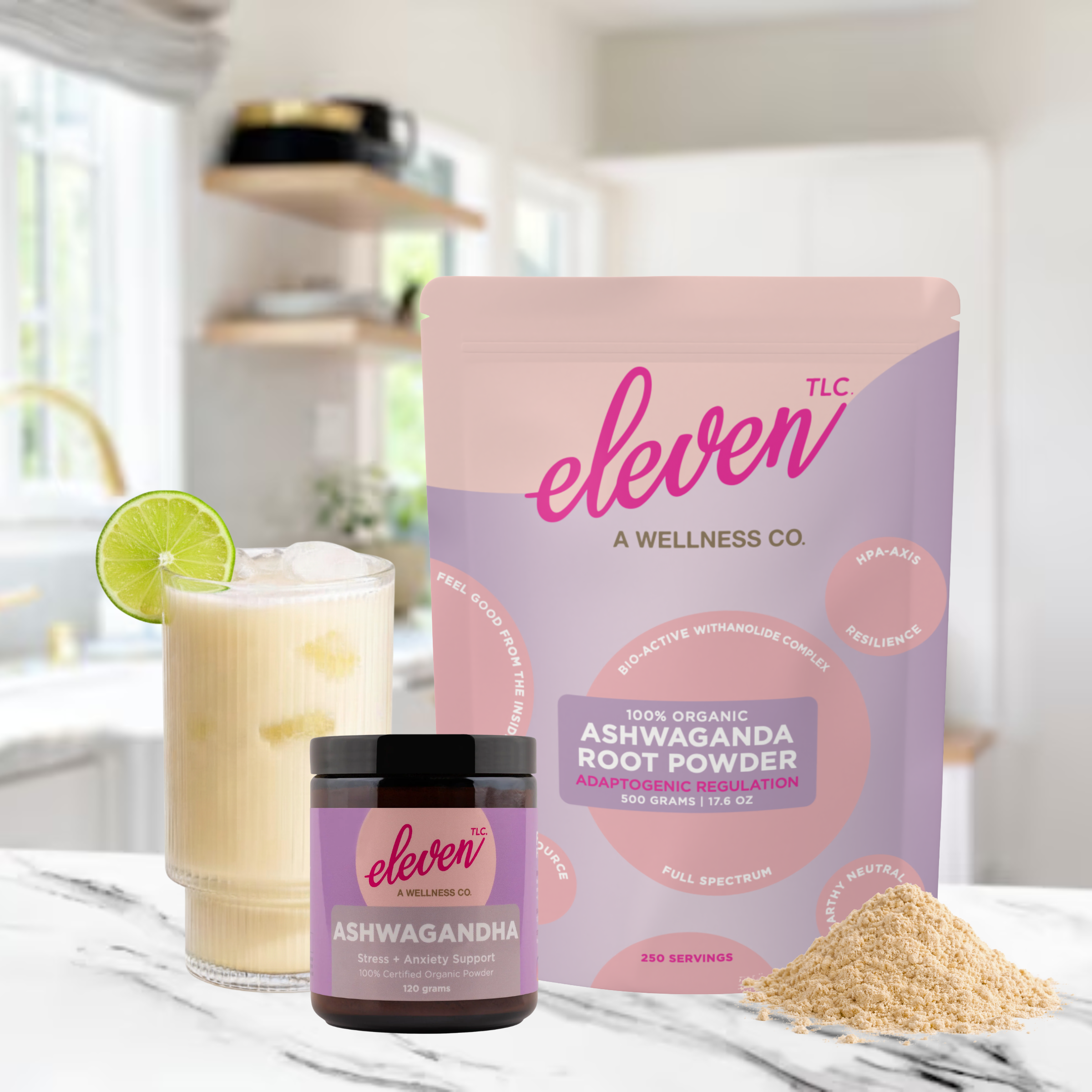 Ashwagandha Powder Organic – Full Spectrum 2000mg Per Serving | Stress, Energy, Focus | 500g