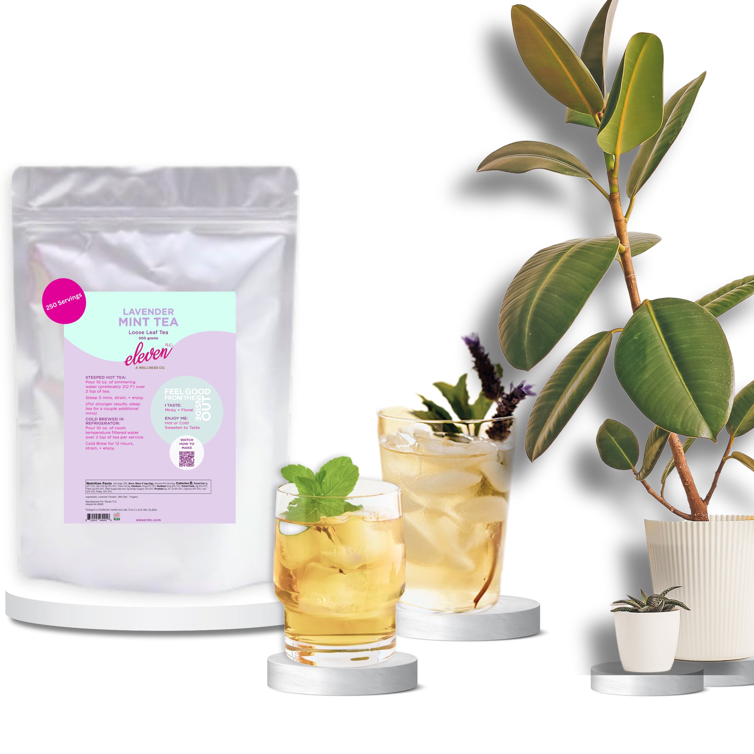Lavender Mint Organic Loose Leaf Tea | Relaxing, Soothing + Refreshing Blend | 500 Grams