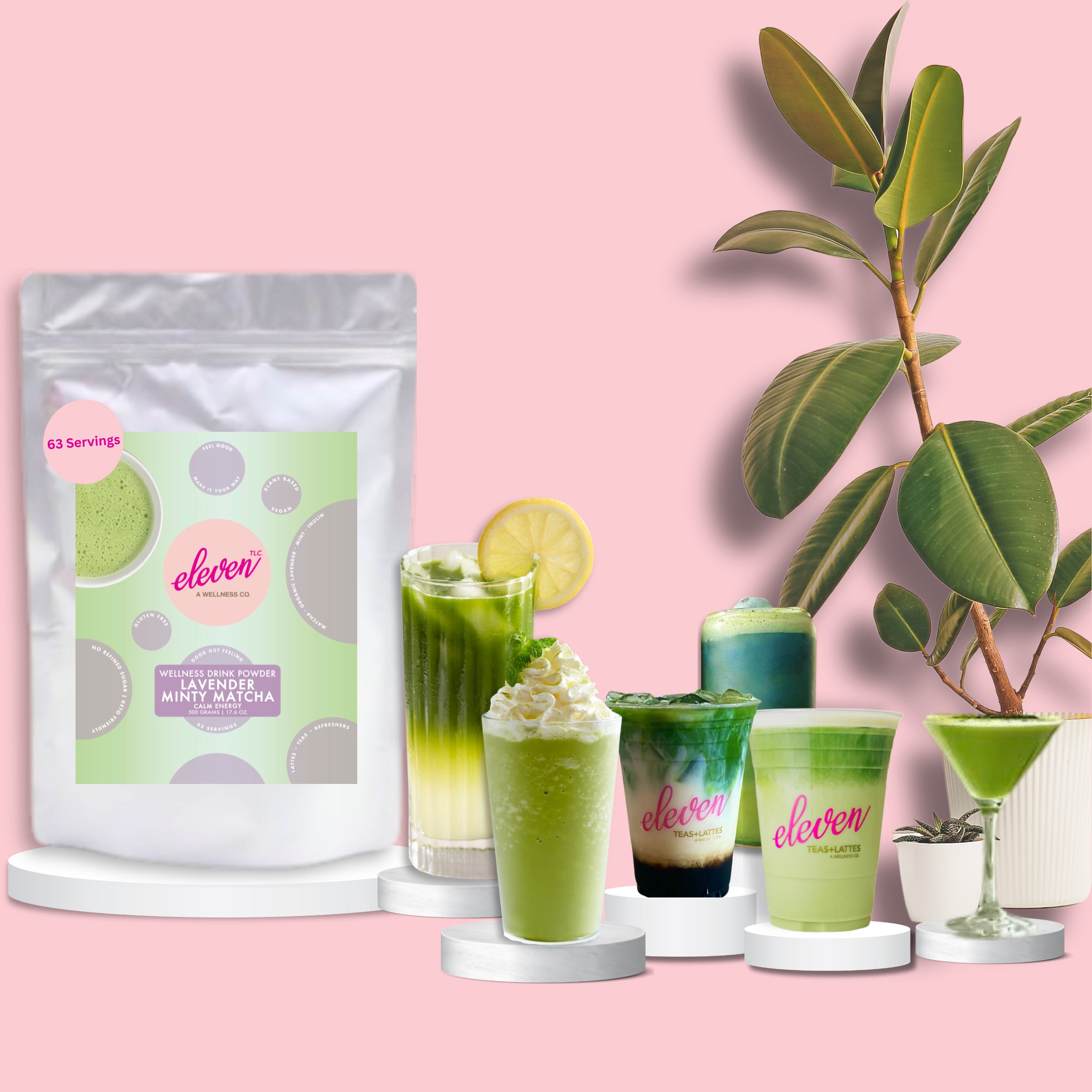 Lavender Mint Matcha | Organic Japanese Matcha Drink Mix for Energy & Calm (500 G) 62 Servings