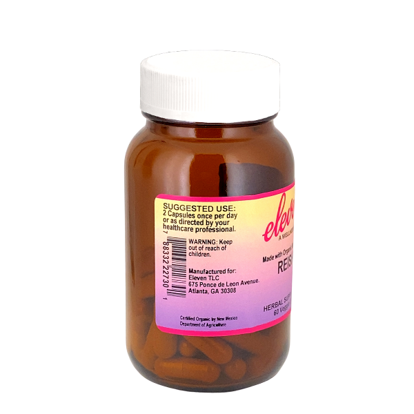 Reishi Organic Mushroom Supplement | Vegan Capsules | 60 Count