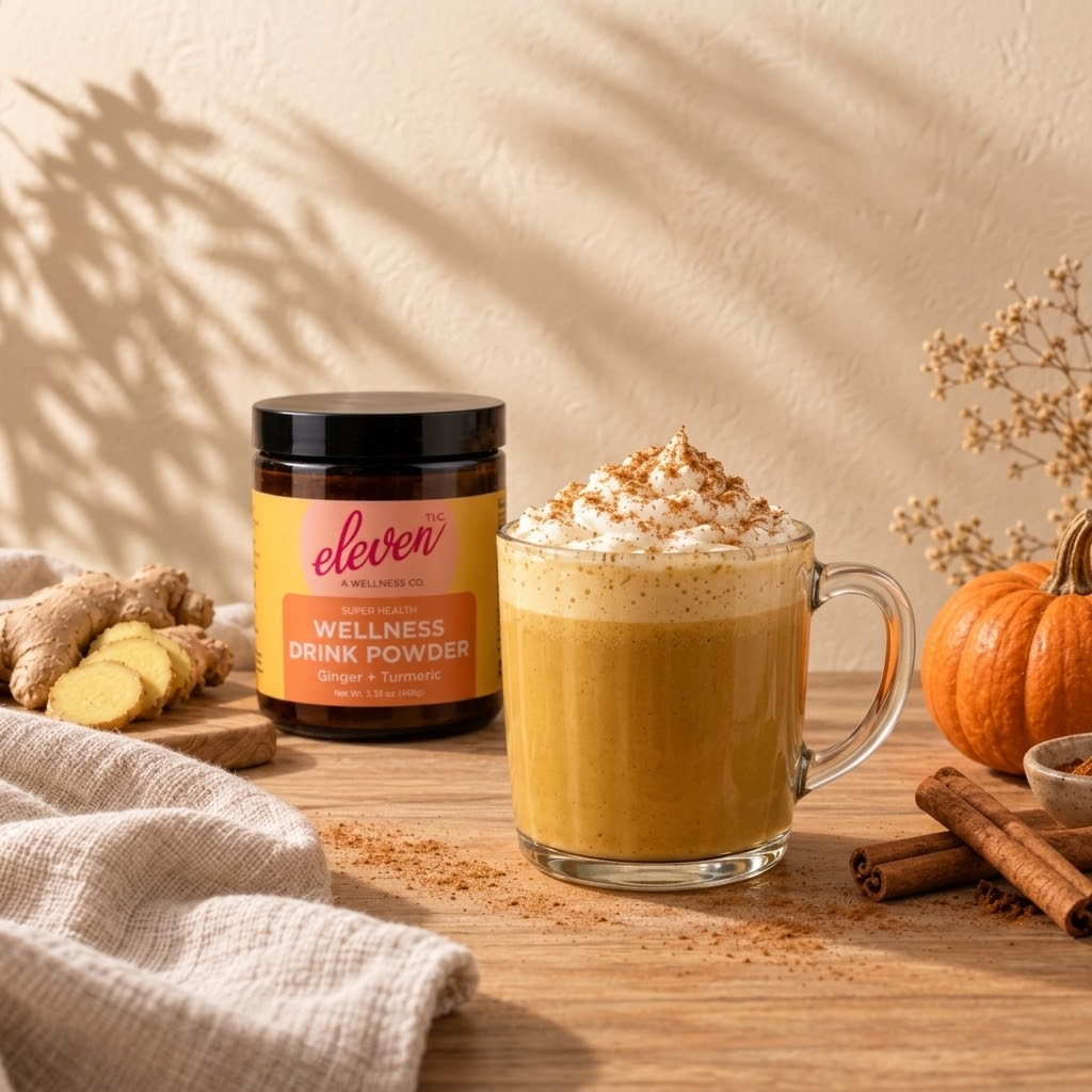 Eleven TLC Wellness Drink Powder ginger turmeric latte with cinnamon, best sellers