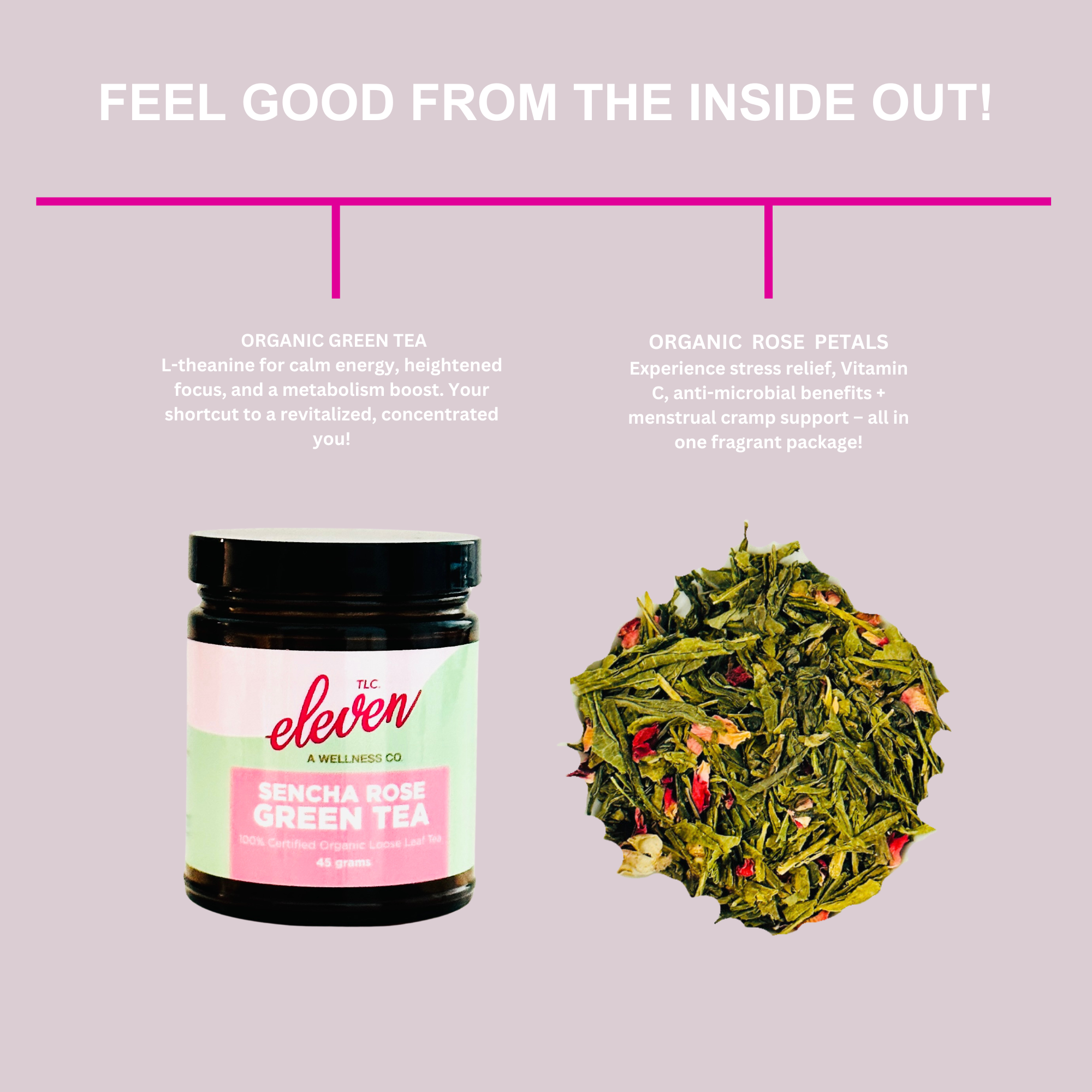 Sencha Rose Green Tea | Organic Loose Leaf Tea