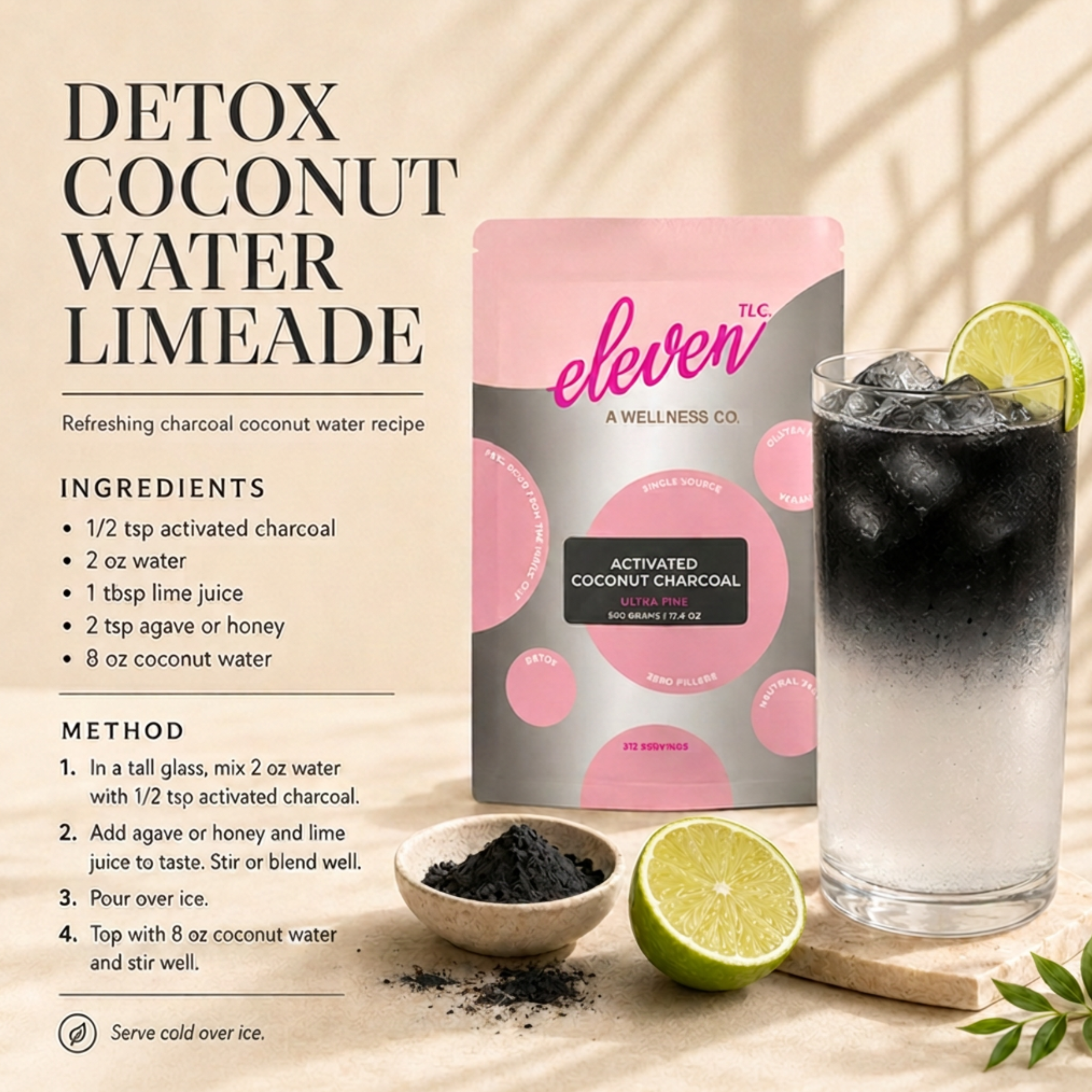 Activated Coconut Charcoal Powder | 312 Servings | Bulk Foodservice Grade
