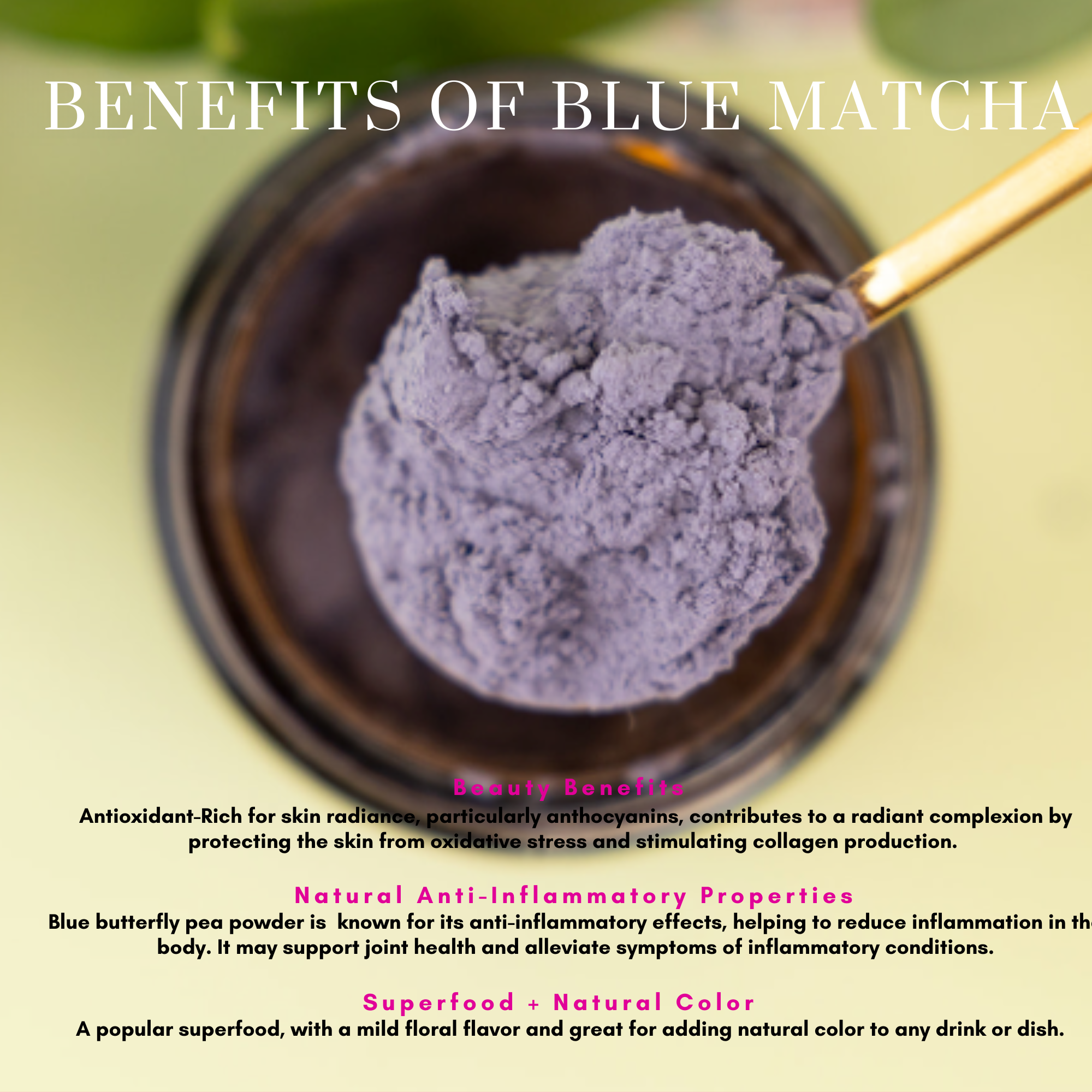 Blue Matcha Powder (36 G) | Organic | 18 Servings