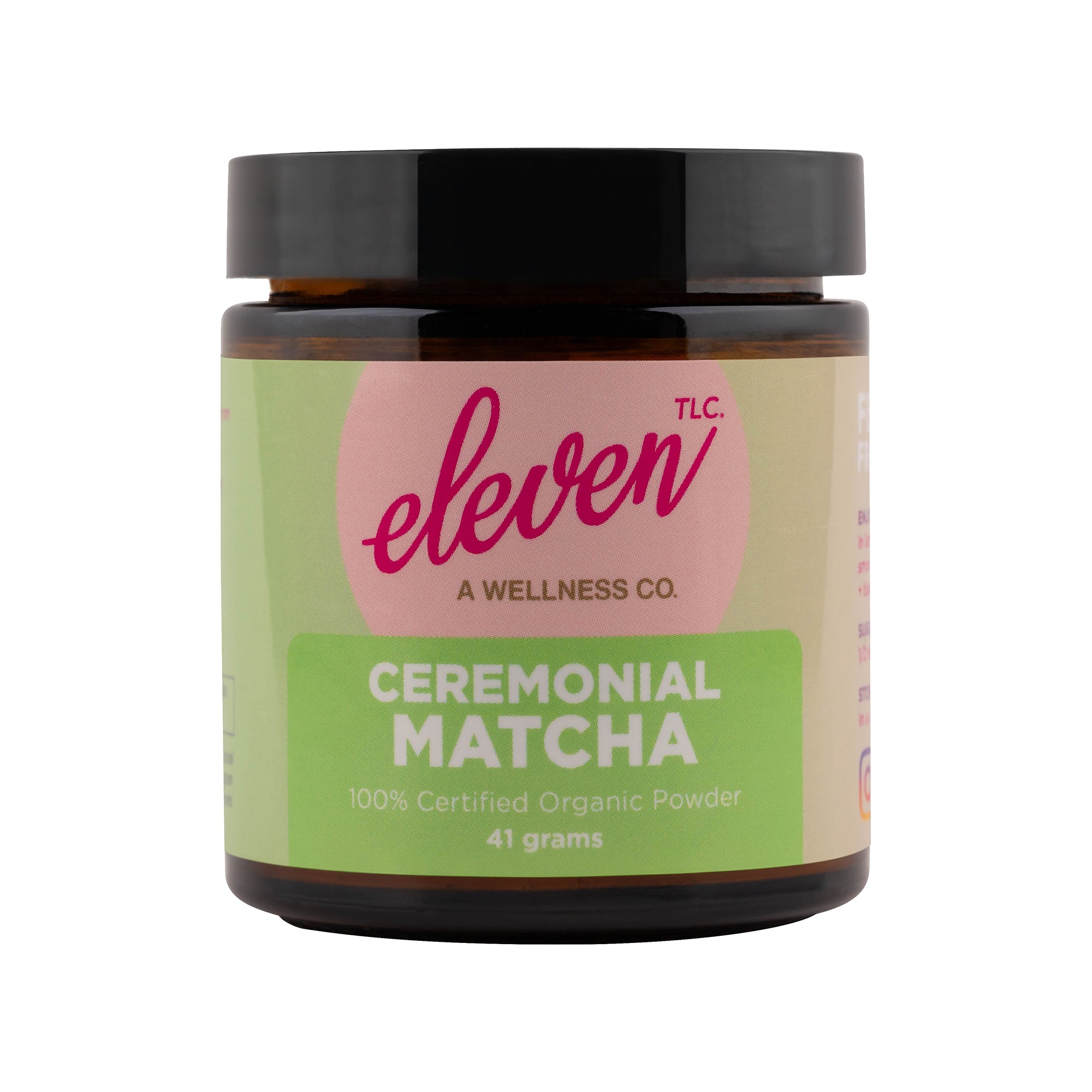 Ceremonial Nishio Matcha powder from Japan, 40g organic shade-grown Camellia sinensis in amber glass jar
