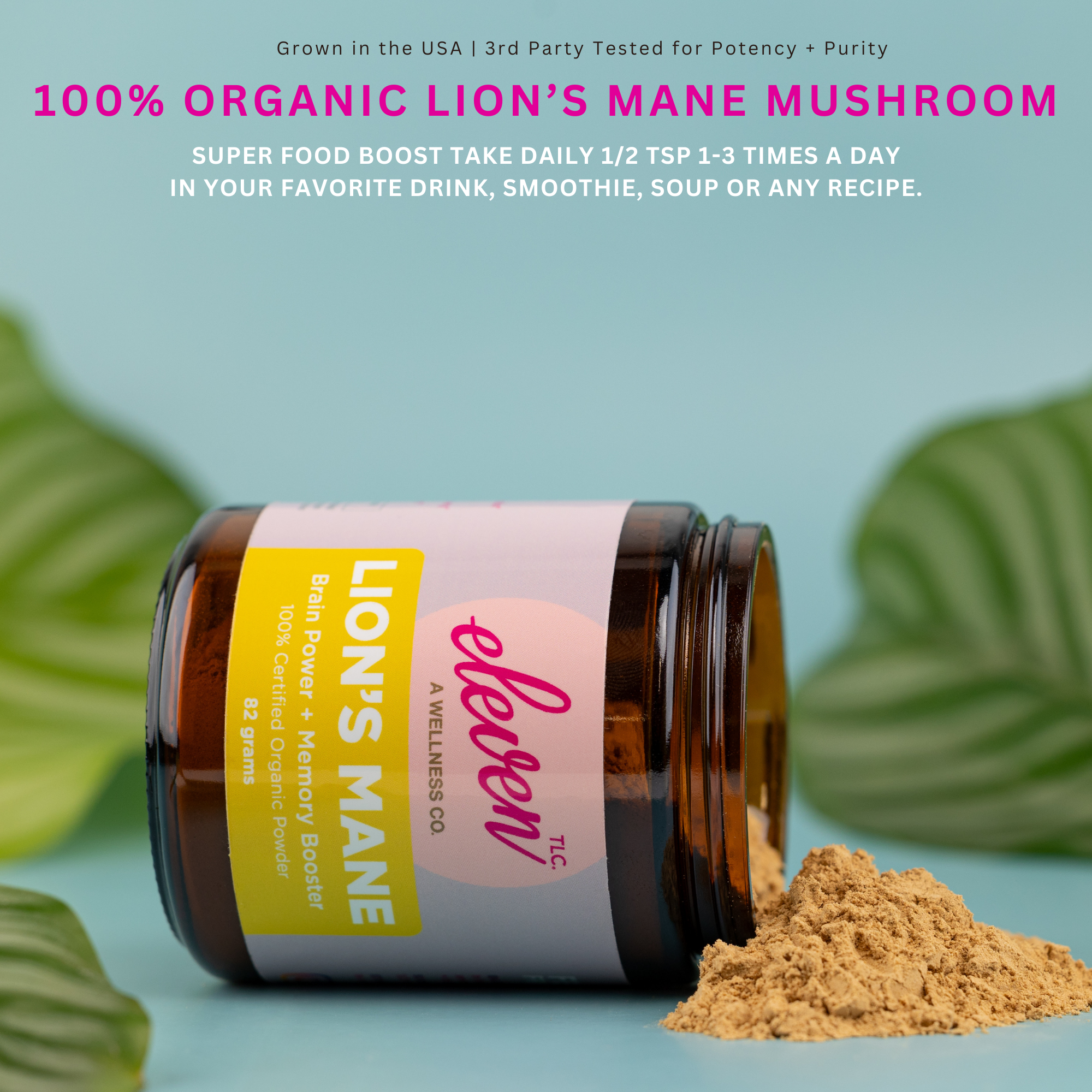 Lions Mane 100% Organic Mushroom Powder