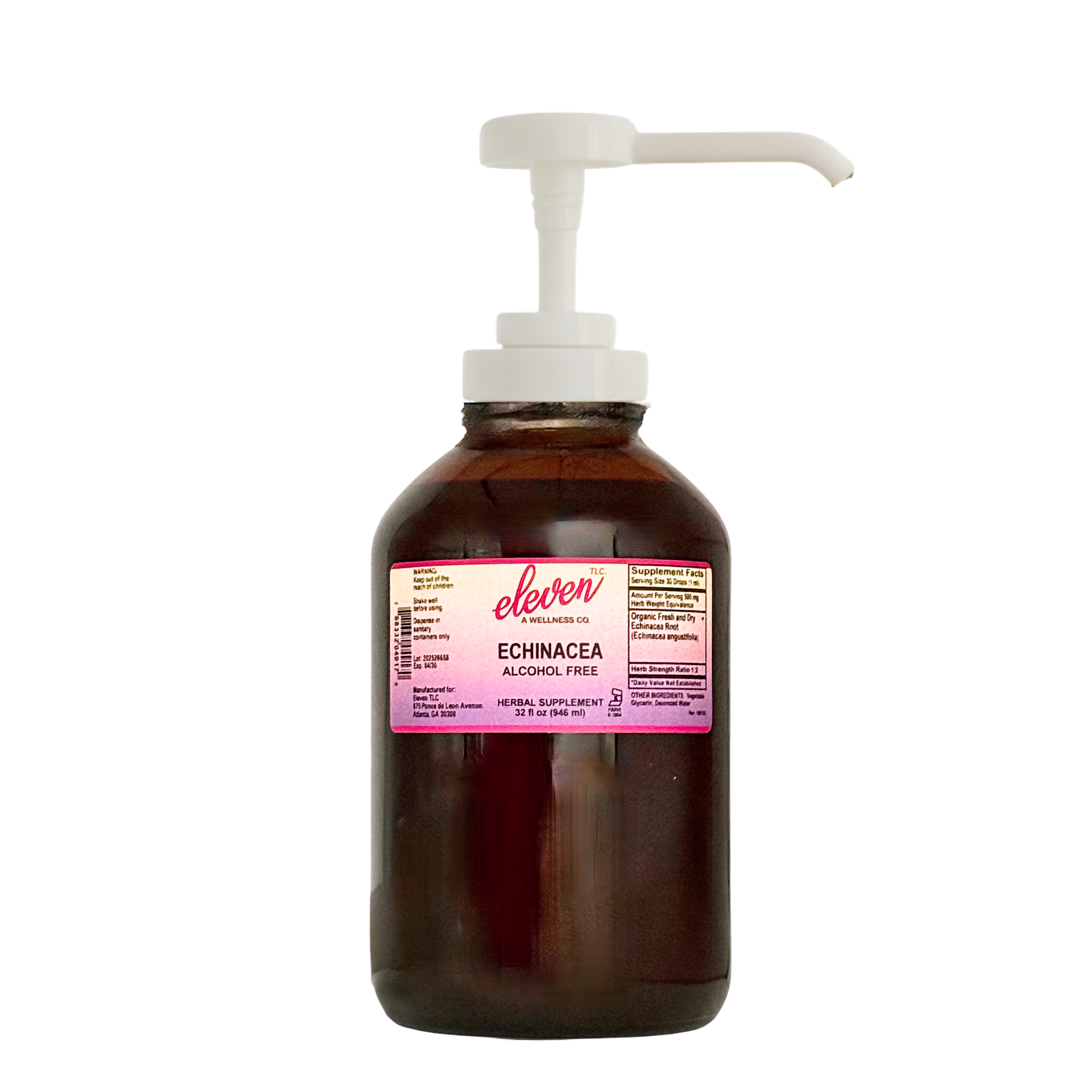 Echinacea Drops | Bulk Immune & Wellness Tincture  (32 fl oz - Approximately 960 Servings)