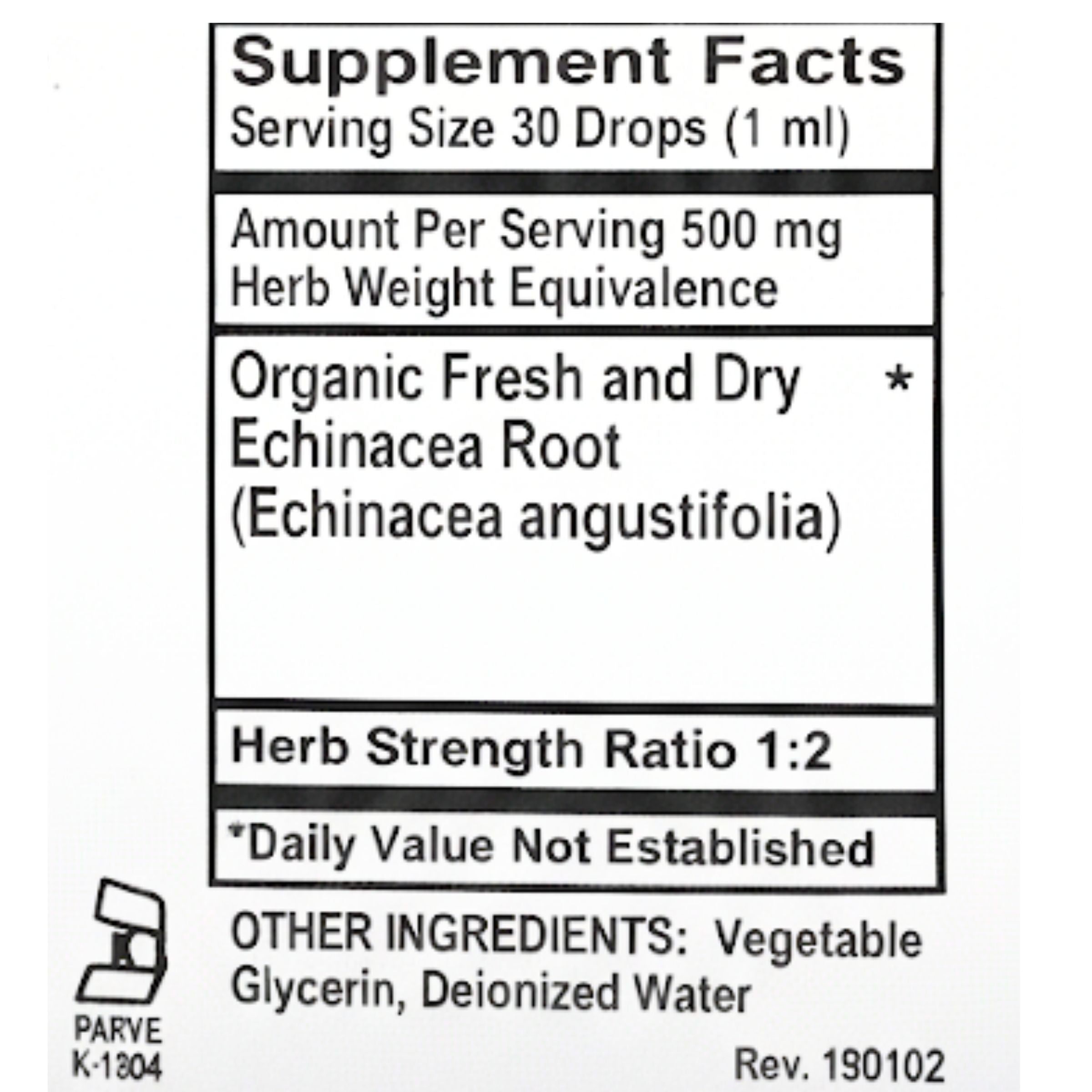 Echinacea Drops Alcohol-FreeHerbal Immune & Wellness Support, 1 oz | Approx. 30 Servings