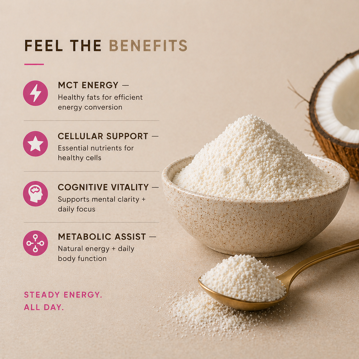 Organic Coconut Milk Powder: Superfood | 500g (250 Servings)