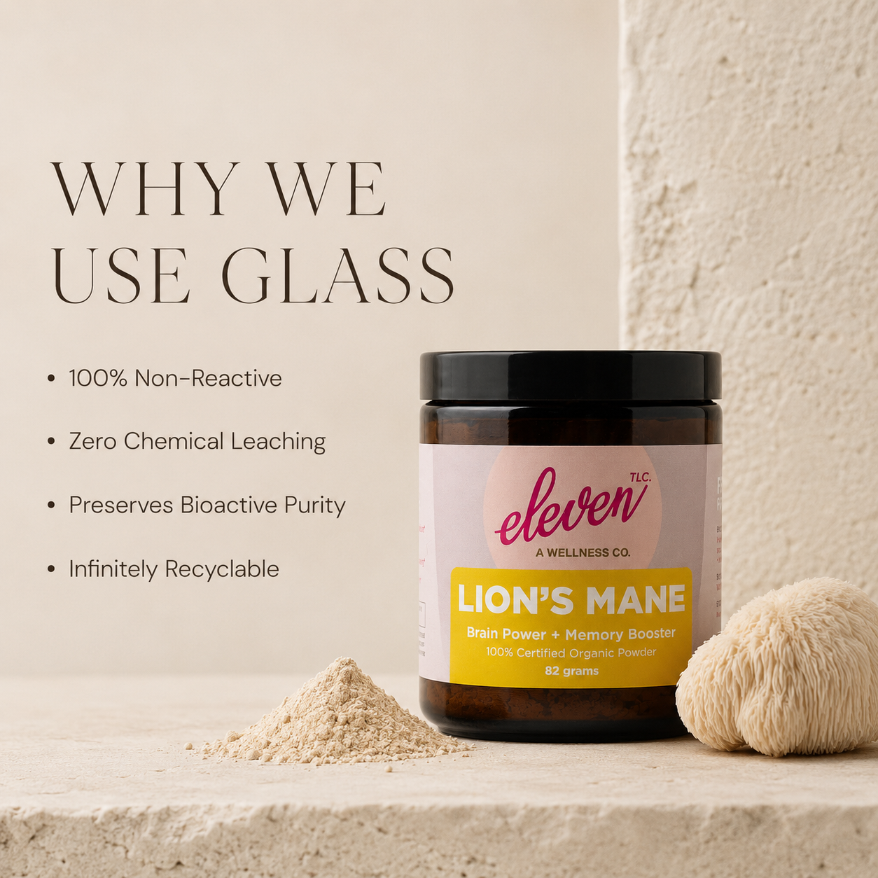 Organic Lion's Mane Mushroom Powder