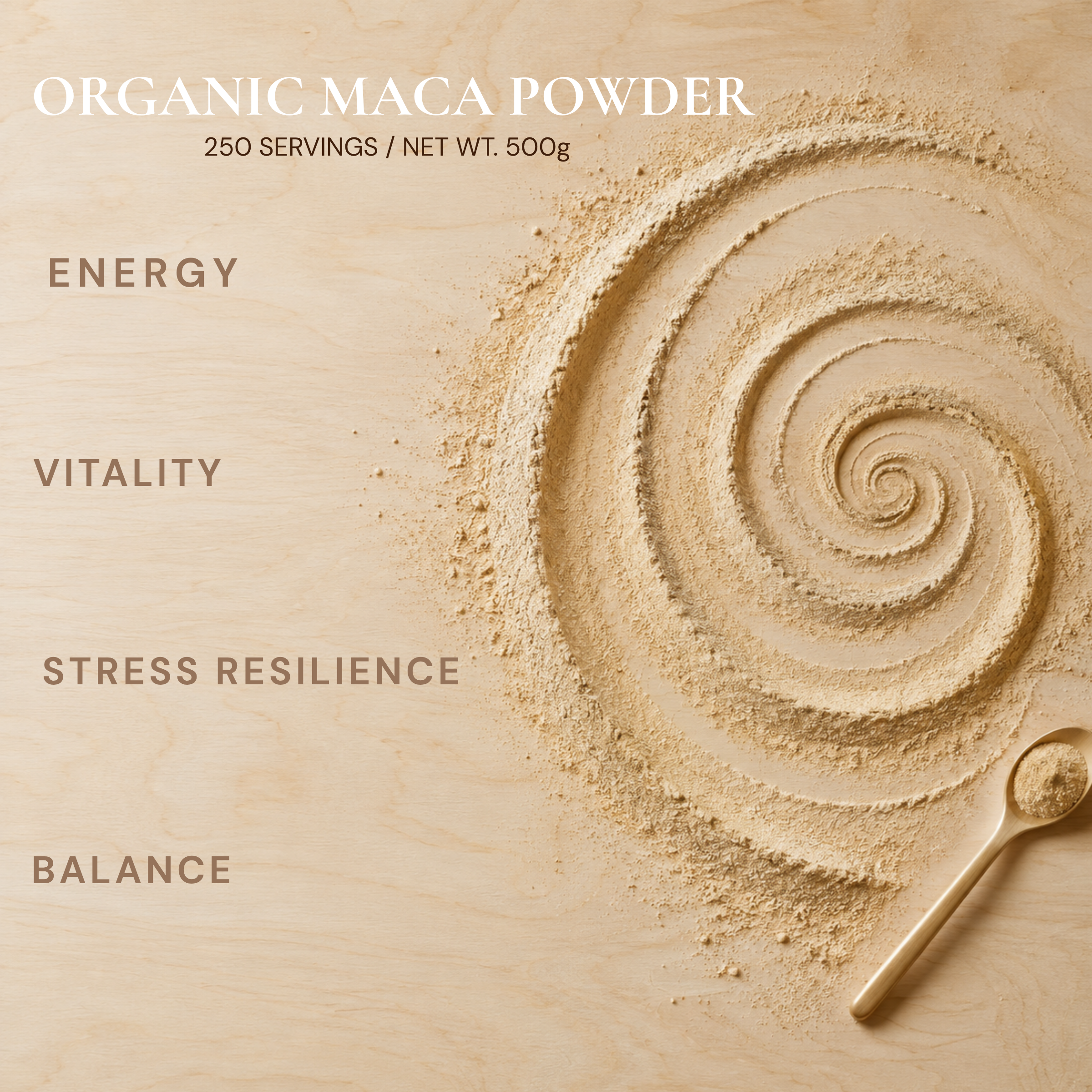 Gelatinized Organic Maca Root Powder 500g · Eleven TLC