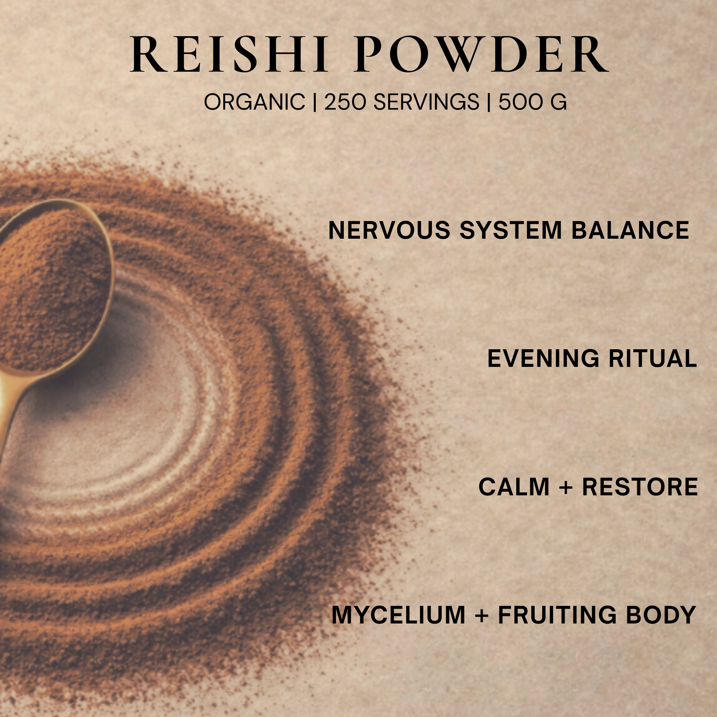 Organic Reishi Mushroom Powder — Foodservice 500g