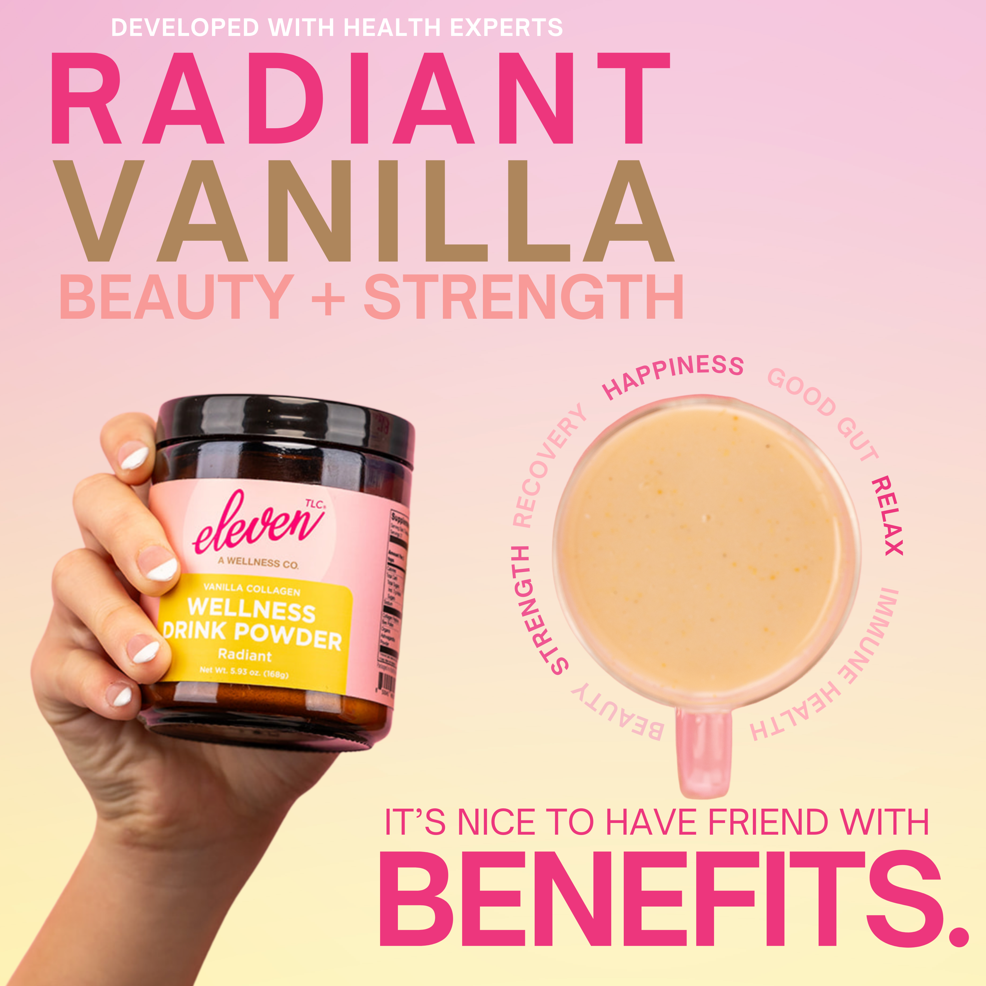 Radiant Vanilla Collagen | Beauty Boosting Wellness Drink Powder
