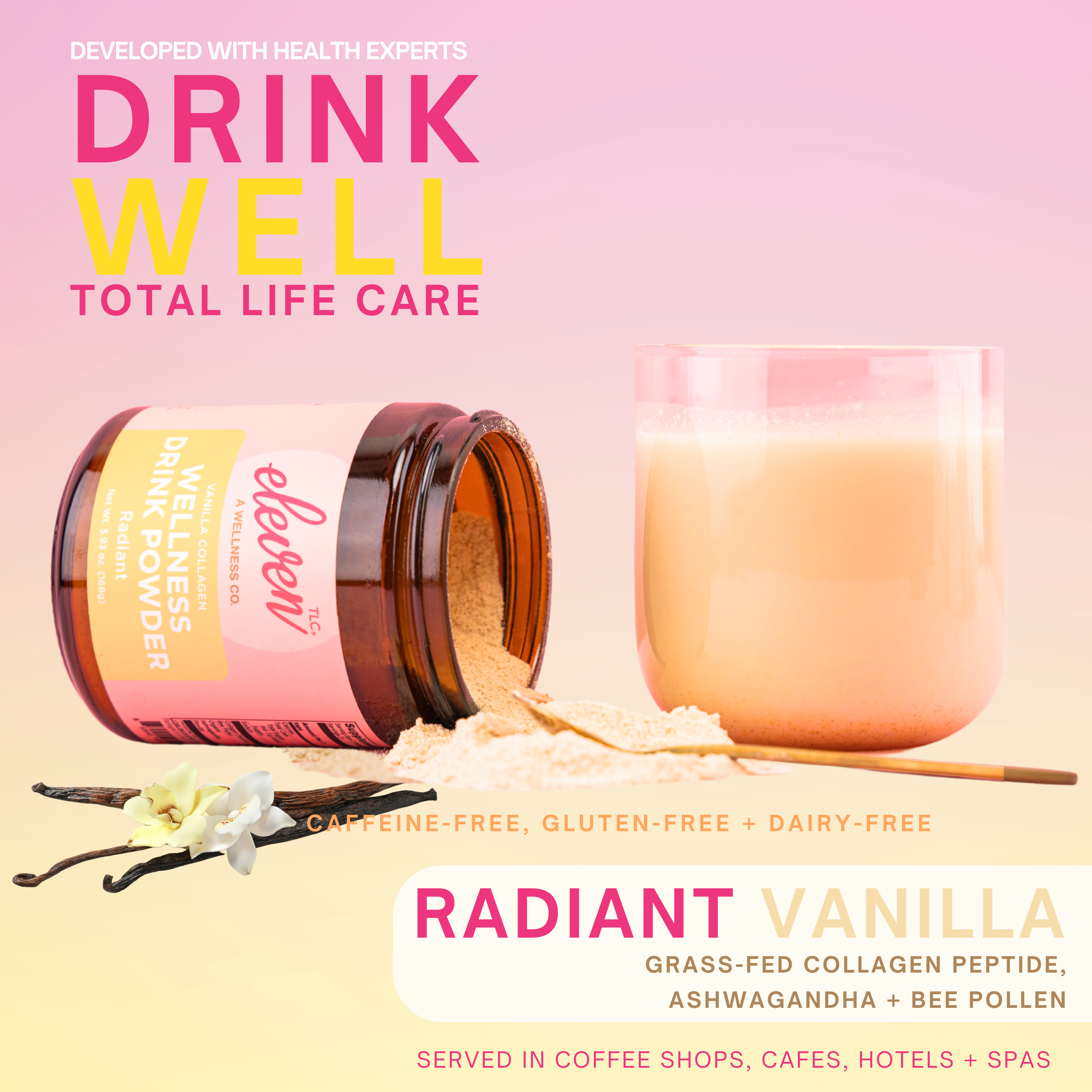 Radiant Vanilla Collagen | Beauty Boosting Wellness Drink Powder