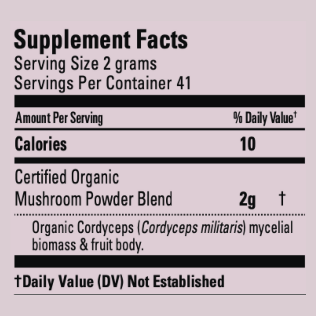 Cordyceps 100% Organic Mushroom  Powder