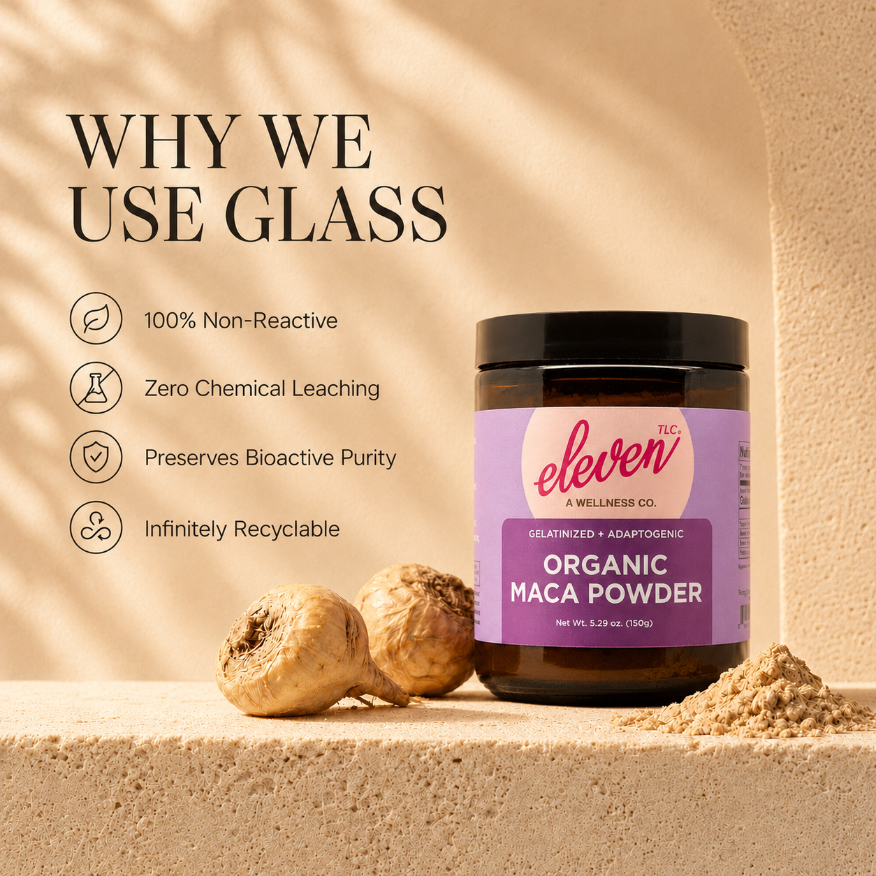 Organic Gelatinized Maca Root Powder | Eleven TLC