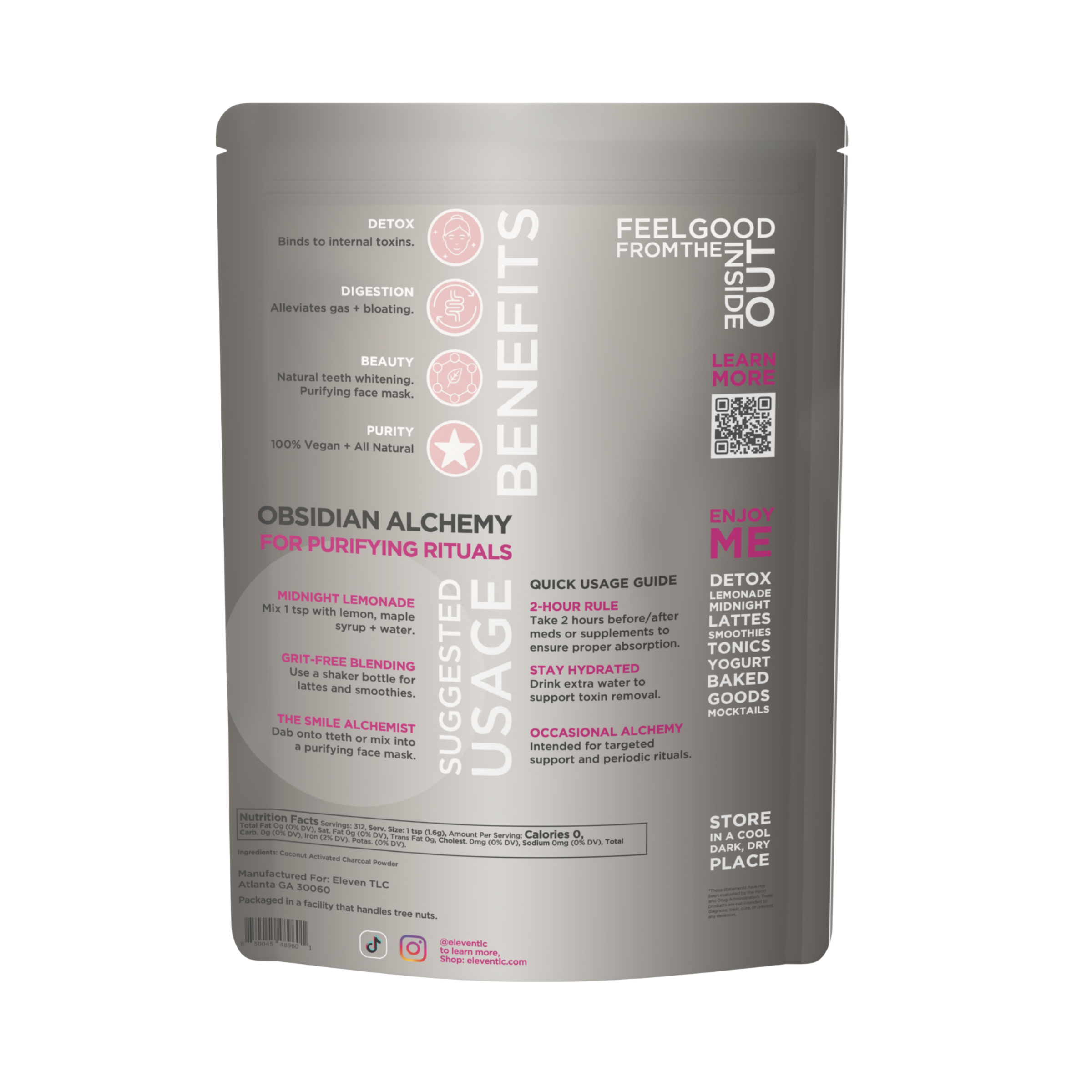 Activated Coconut Charcoal Powder | 312 Servings | Bulk Foodservice Grade
