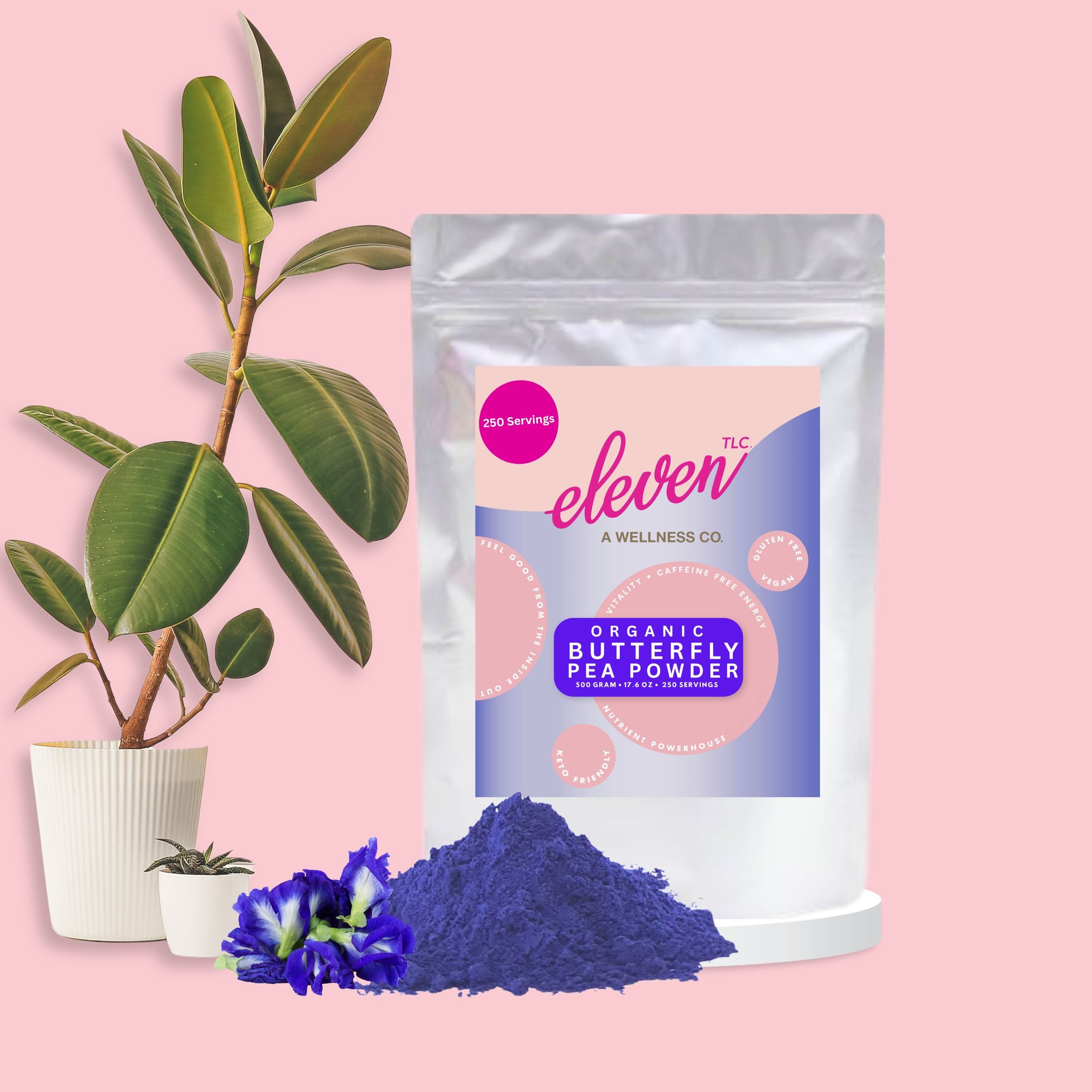 Organic Butterfly Pea Powder | 500 Grams | 250 Servings