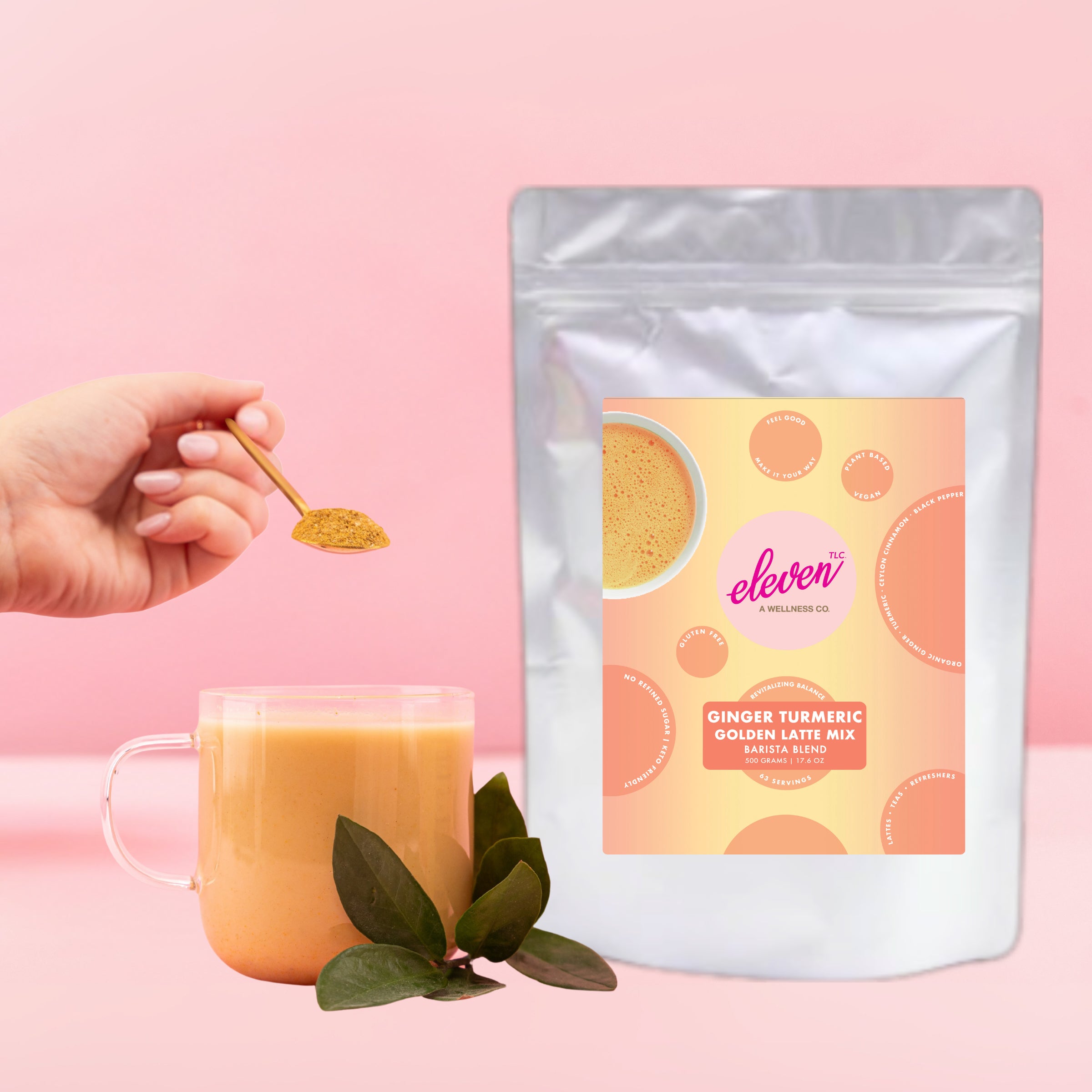 Ginger Turmeric Organic Spiced Golden Superfood Instant Latte + Drink Mix