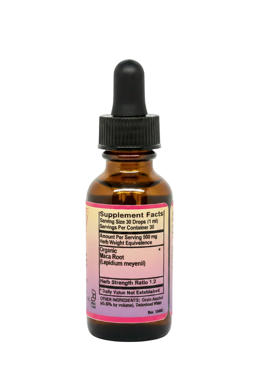 Organic Maca Root Tincture | Energy & Vitality | 1 oz