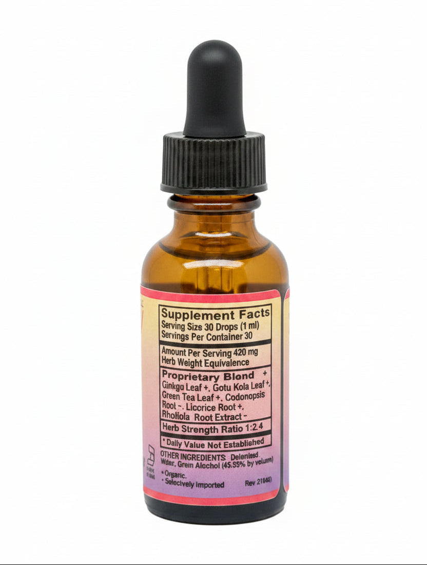 Mental Master Tincture | Focus & Memory | 1 oz