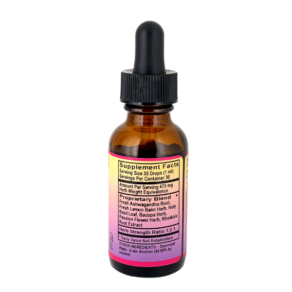 CALM Tincture - Potent Extract for Anxiety Relief, Curbing Effects of  Stress, Aiding Adrenal Fatigue
