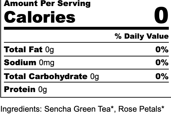 Sencha Rose Green Tea (500g)|  250 Servings | Organic Loose Leaf Tea